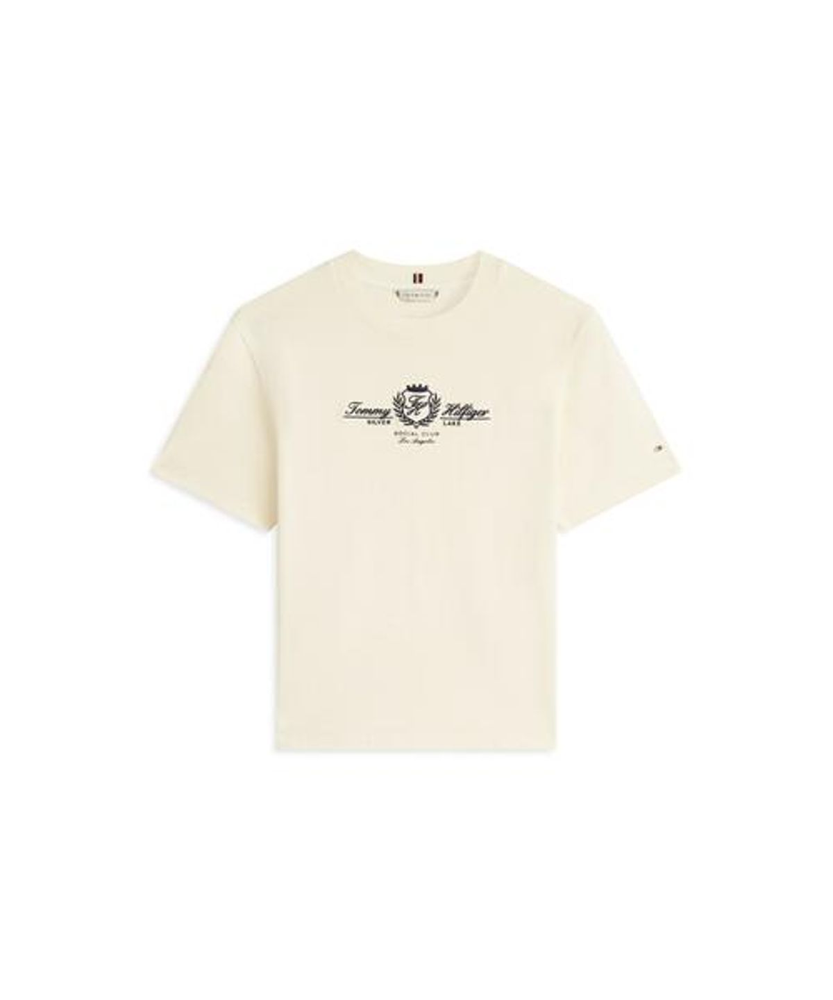 타미힐피거(TOMMY HILFIGER) 바시티 로고 자수 티셔츠 (T22G1TTO061WT1AEX)