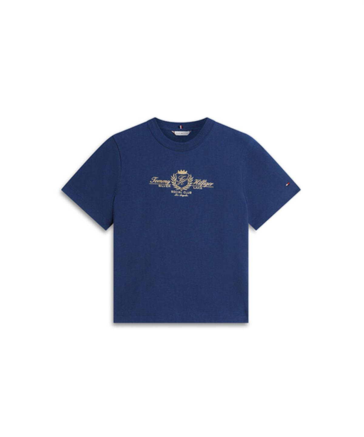 타미힐피거(TOMMY HILFIGER) 루렉스 바시티 티셔츠 (T22G1TTO062WT2C1G)