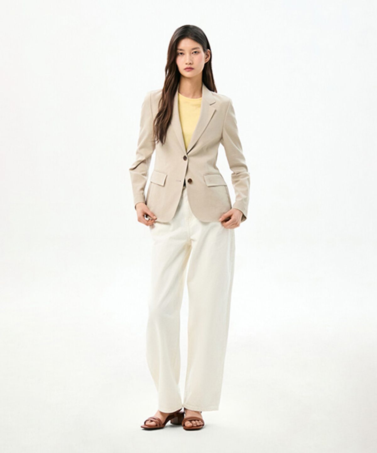 타미힐피거(TOMMY HILFIGER) 린넨 라이크 슬림 블레이저 (T22G1WJC207WL1W20)