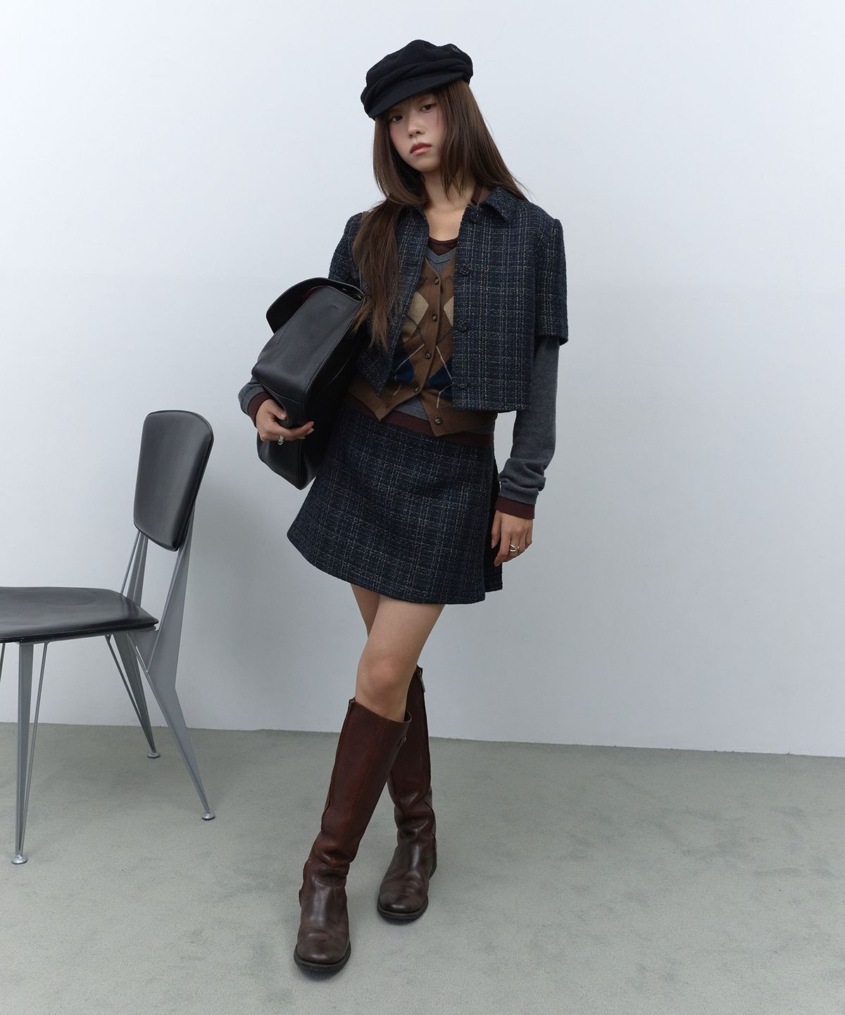 라피네아뜰리에(RAFFINE ATELIER) 프레피 크롭 자켓