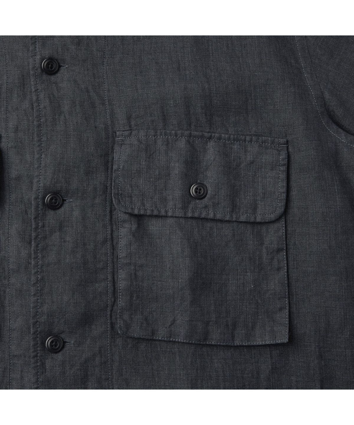 헨리코튼(HENRY COTTONS) [Fly Fishing Club] Linen Utility Shirt AZSAM26240NYD