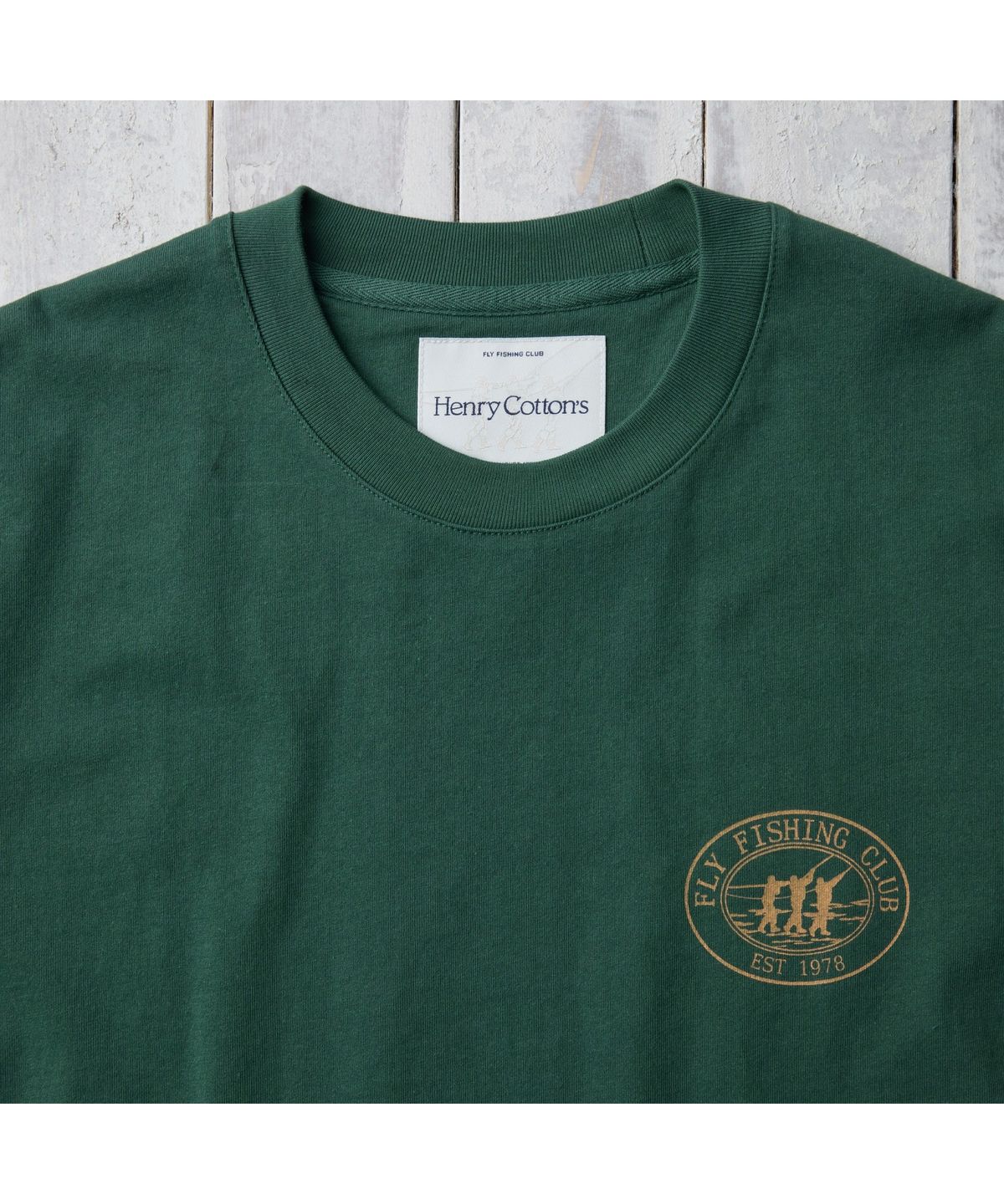 헨리코튼(HENRY COTTONS) [Fly Fishing Club] FFC Lettering T-shirt AZTAM26230GRX