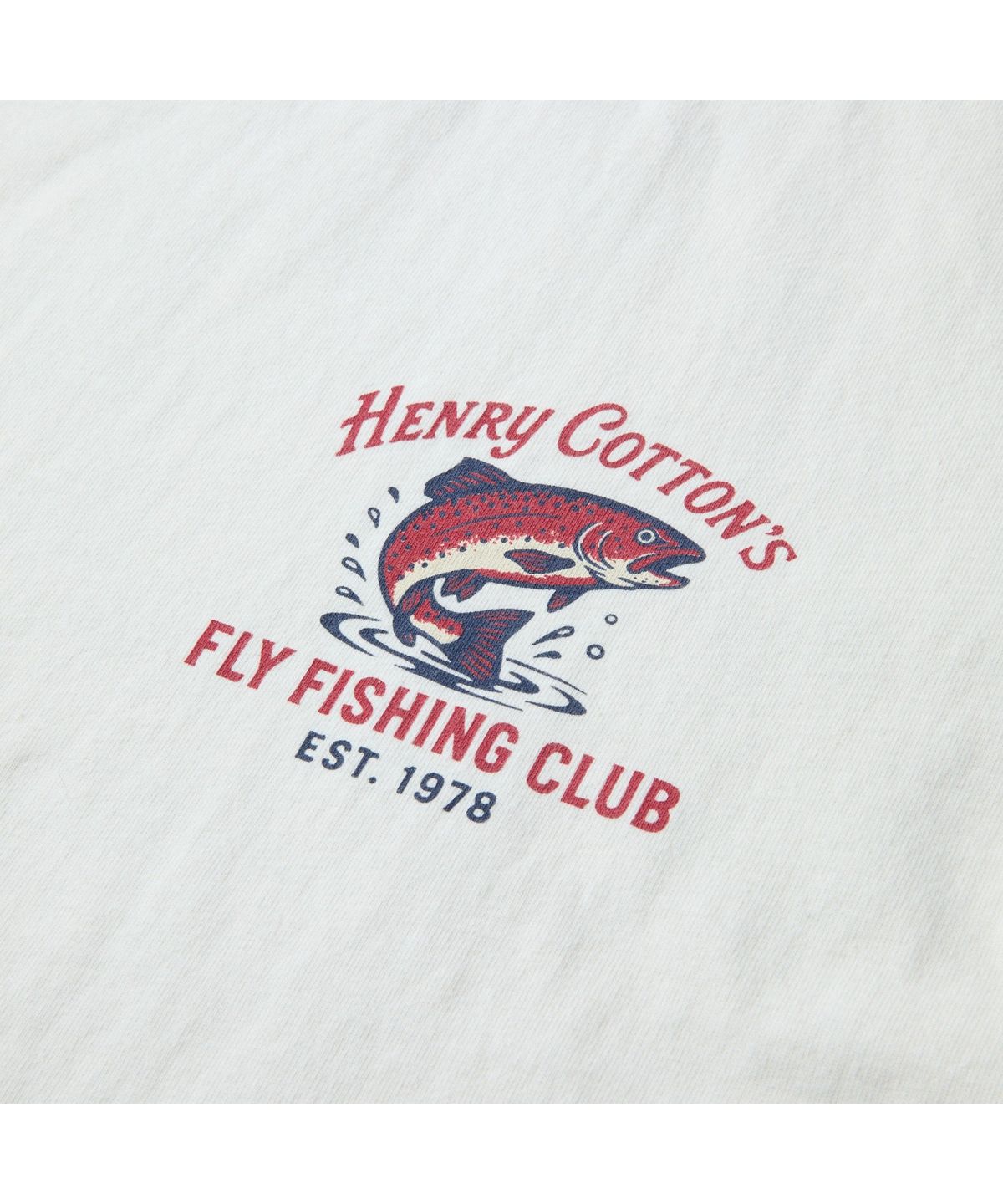 헨리코튼(HENRY COTTONS) [Fly Fishing Club] Artwork Round T-Shirt AZTAM26210WHX