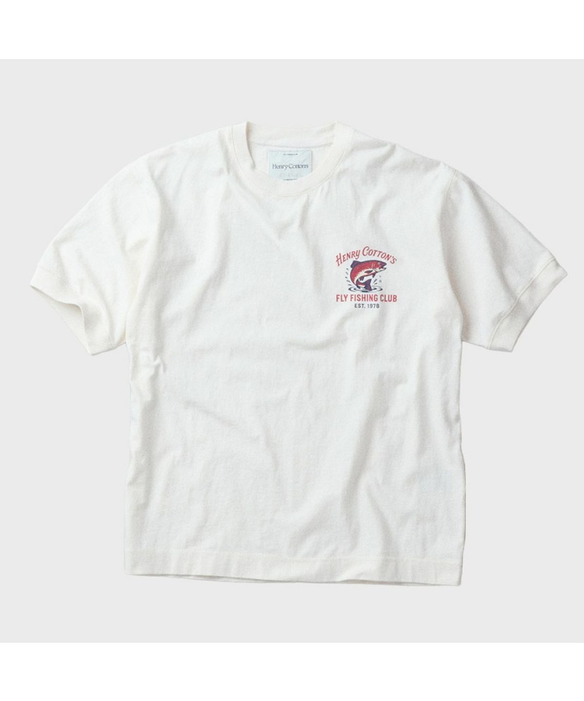 헨리코튼(HENRY COTTONS) [Fly Fishing Club] Artwork Round T-Shirt AZTAM26210WHX