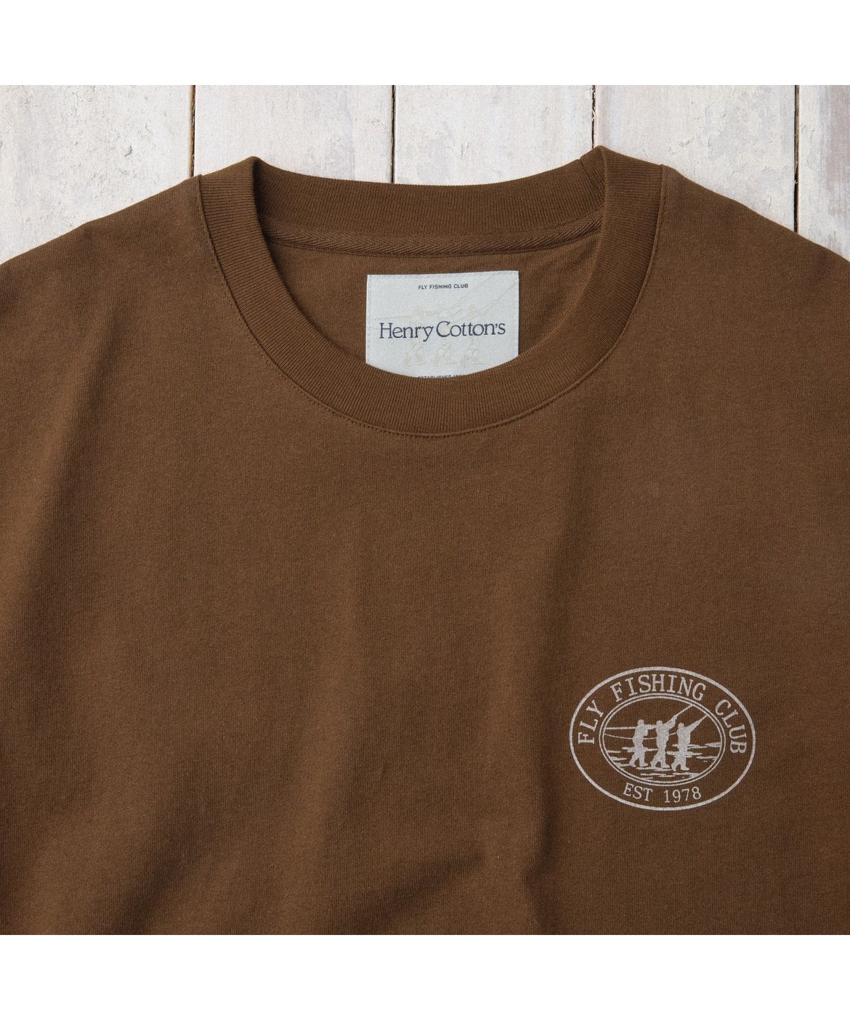 헨리코튼(HENRY COTTONS) [Fly Fishing Club] FFC Lettering T-shirt AZTAM26230BRX