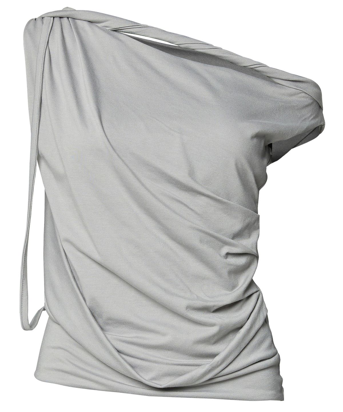 플레어업(FLAREUP) Braided Drape One-Shoulder Top (FL-140_Gray)