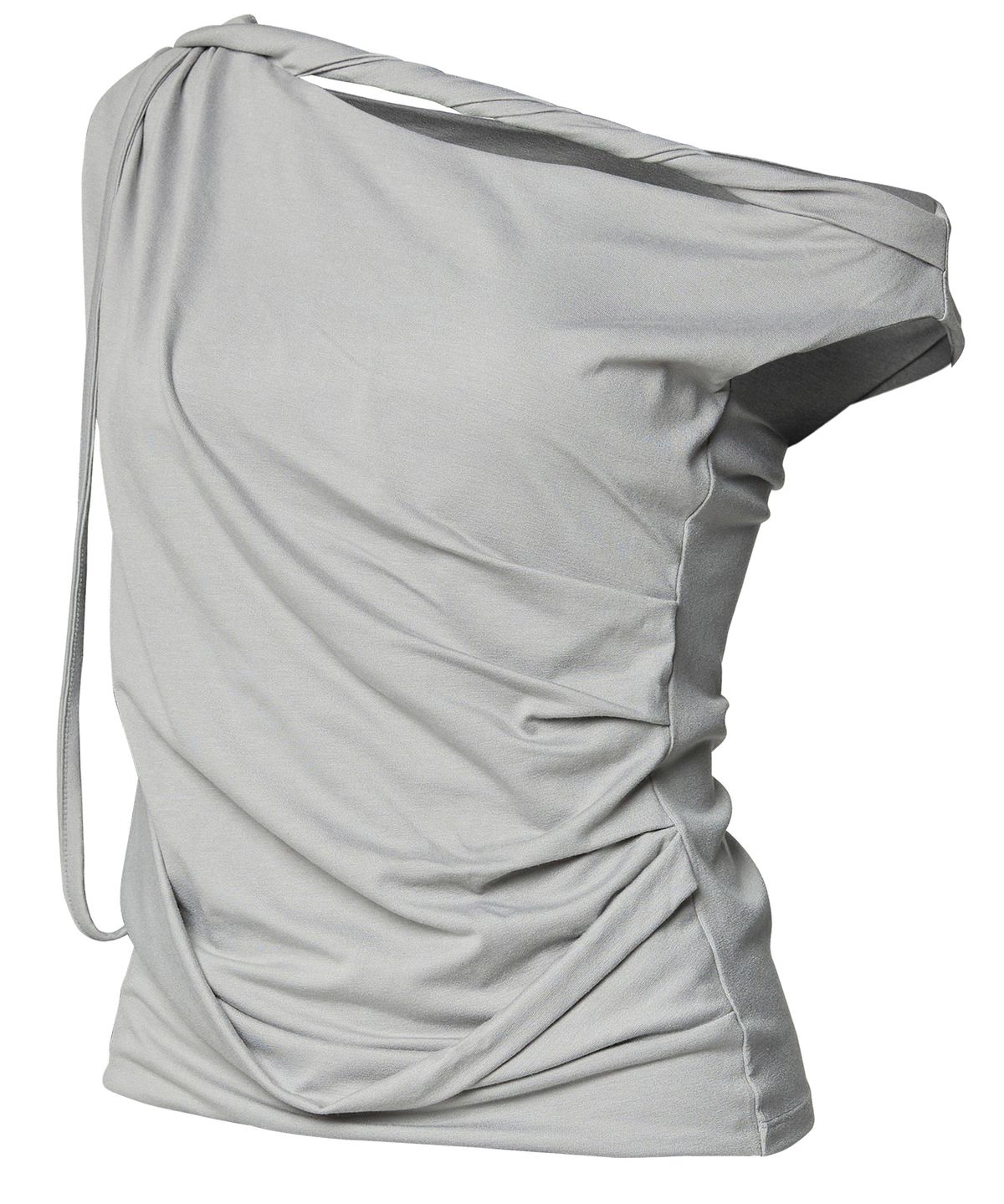플레어업(FLAREUP) Braided Drape One-Shoulder Top (FL-140_Gray)