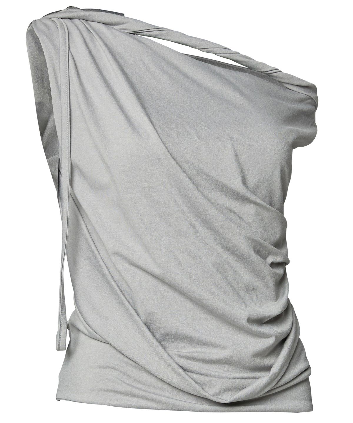 플레어업(FLAREUP) Braided Drape One-Shoulder Top (FL-140_Gray)