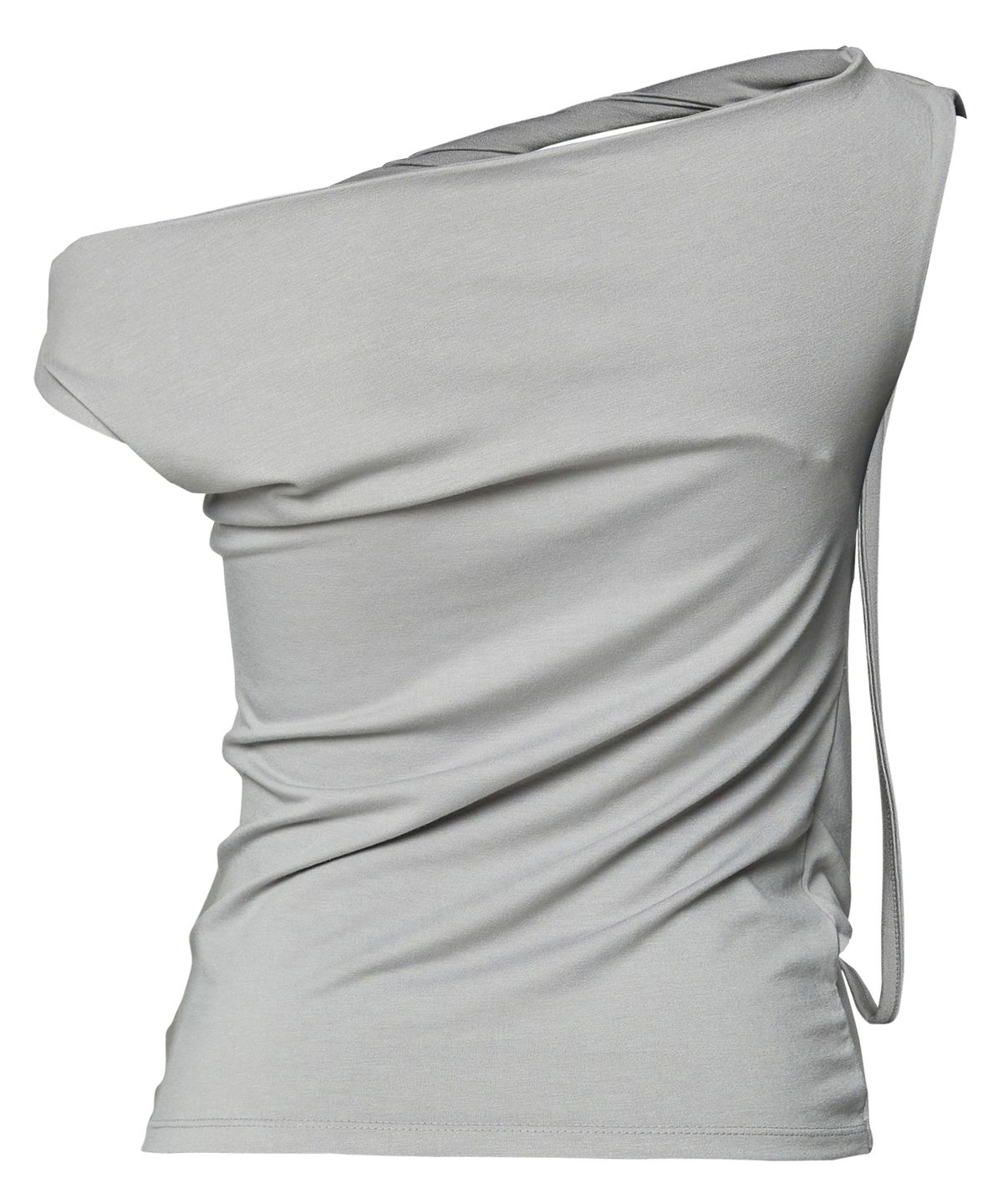 플레어업(FLAREUP) Braided Drape One-Shoulder Top (FL-140_Gray)