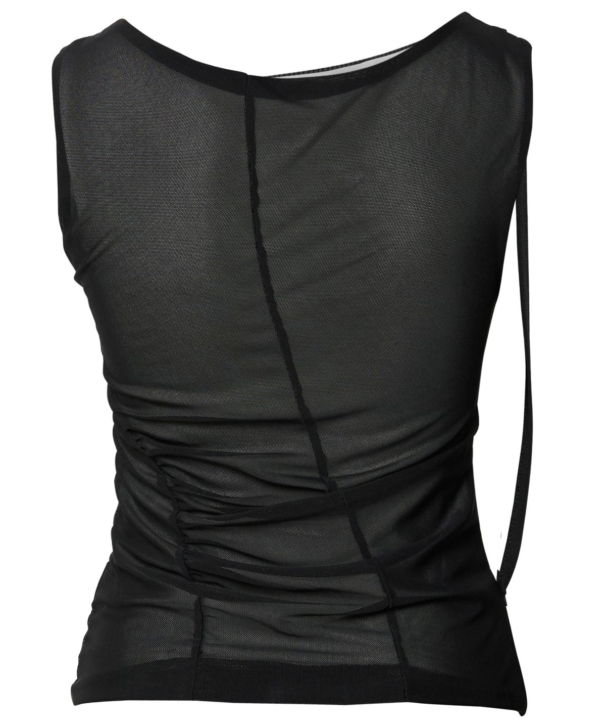 플레어업(FLAREUP) Draped Mesh Layered Sleeveless (FL-116_Black)