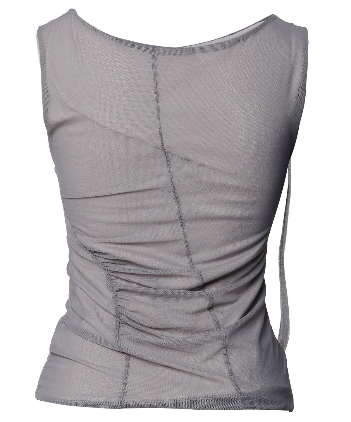 플레어업(FLAREUP) Draped Mesh Layered Sleeveless (FL-116_Gray)