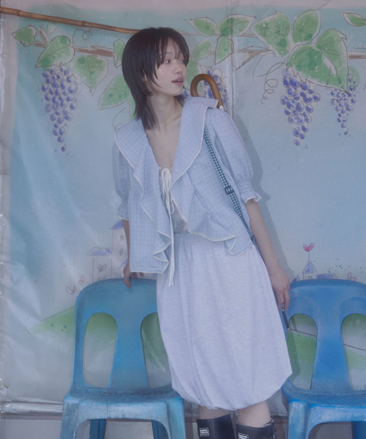 락피쉬웨더웨어(ROCKFISH WEATHERWEAR) RUFFLE BLOUSE - 2 colors