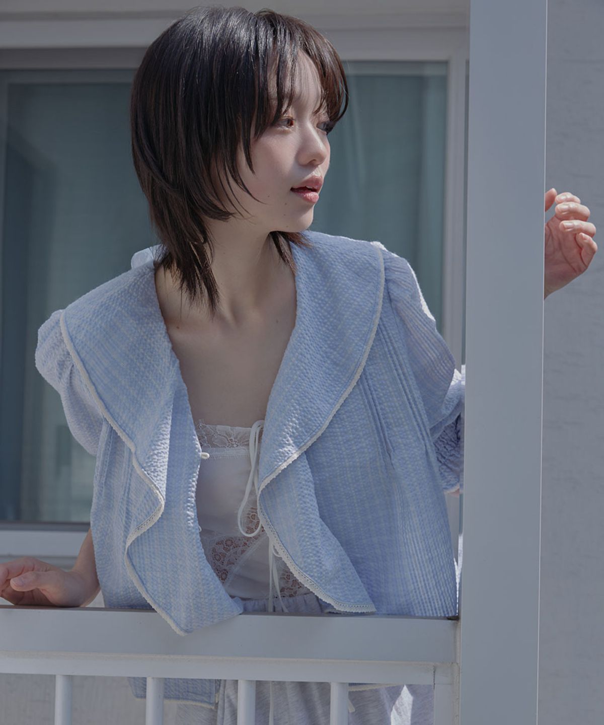 락피쉬웨더웨어(ROCKFISH WEATHERWEAR) RUFFLE BLOUSE - 2 colors