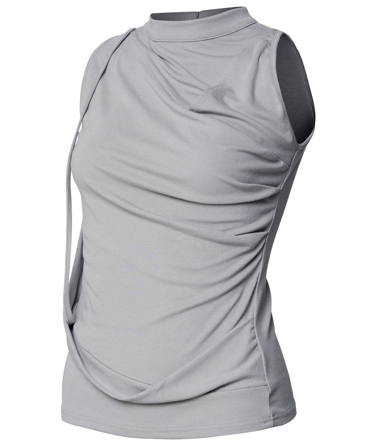 플레어업(FLAREUP) Draped Sleeveless Top (FL-135_Gray)