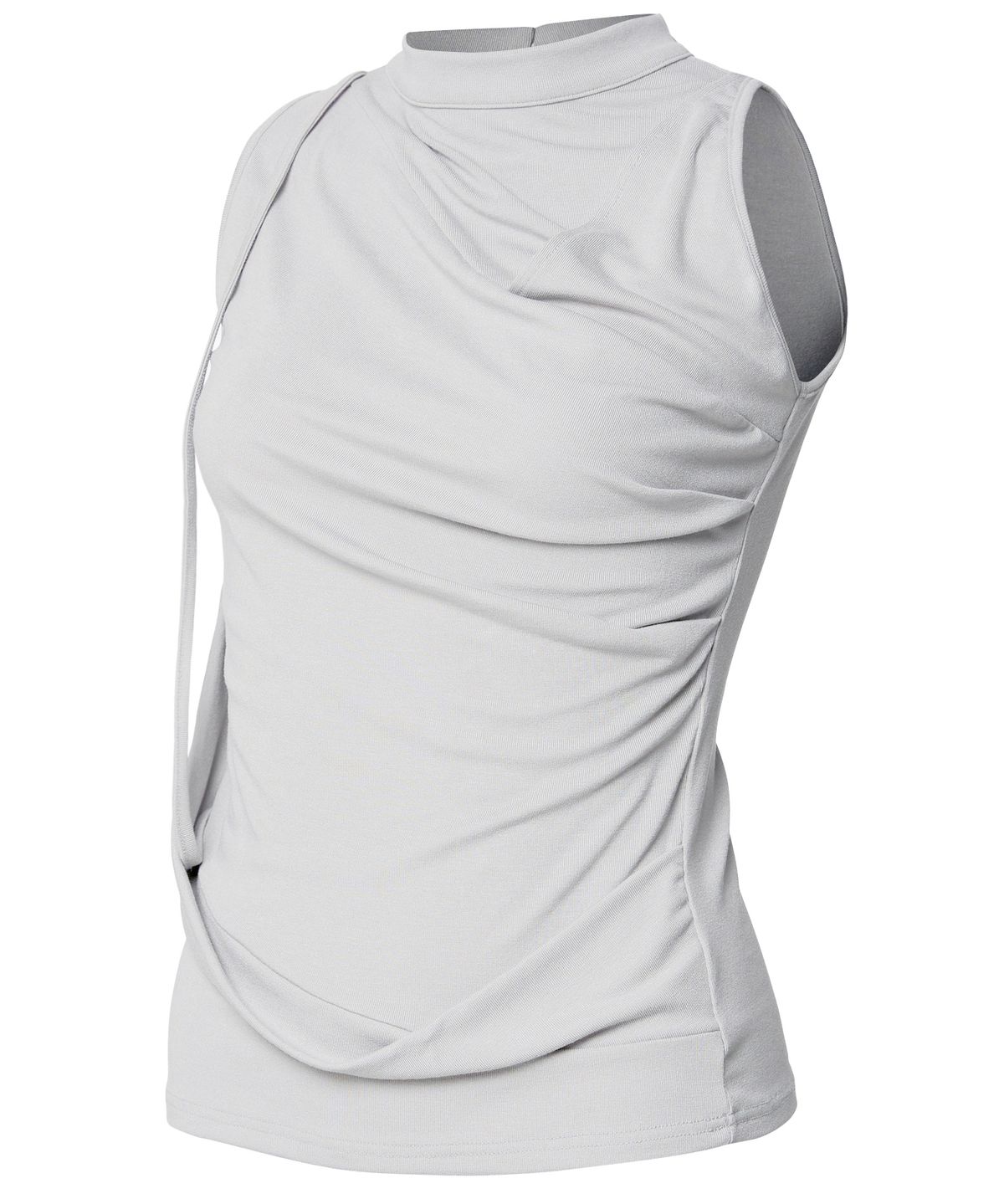 플레어업(FLAREUP) Draped Sleeveless Top (FL-135_Cloud White)