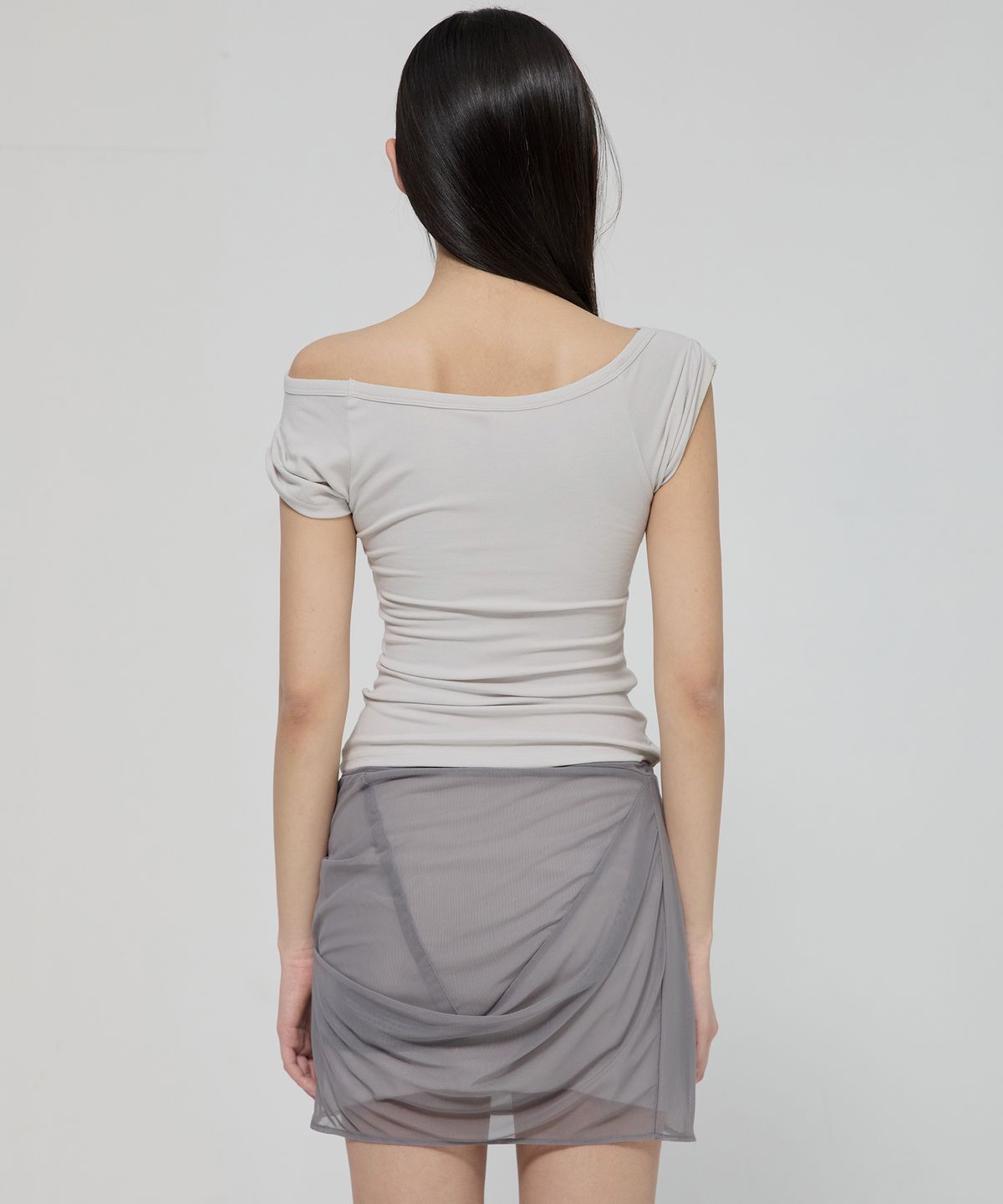 플레어업(FLAREUP) Draped Top (FL-130_Cloud White)
