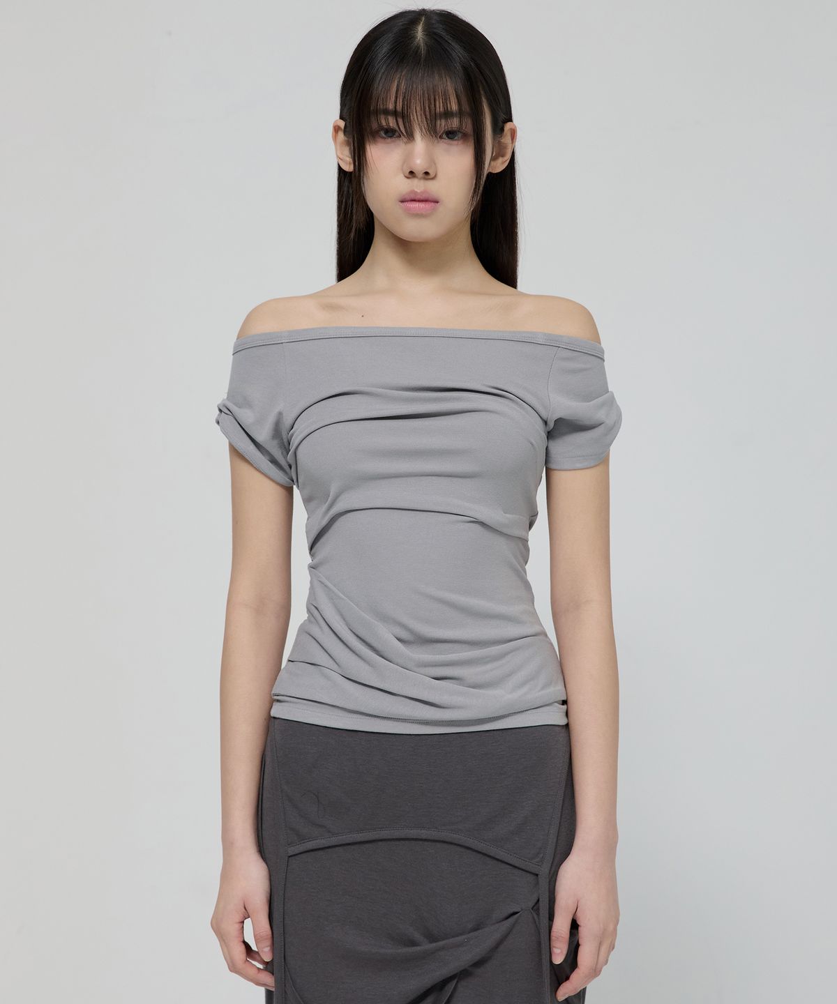 플레어업(FLAREUP) Draped Top (FL-130_Gray)