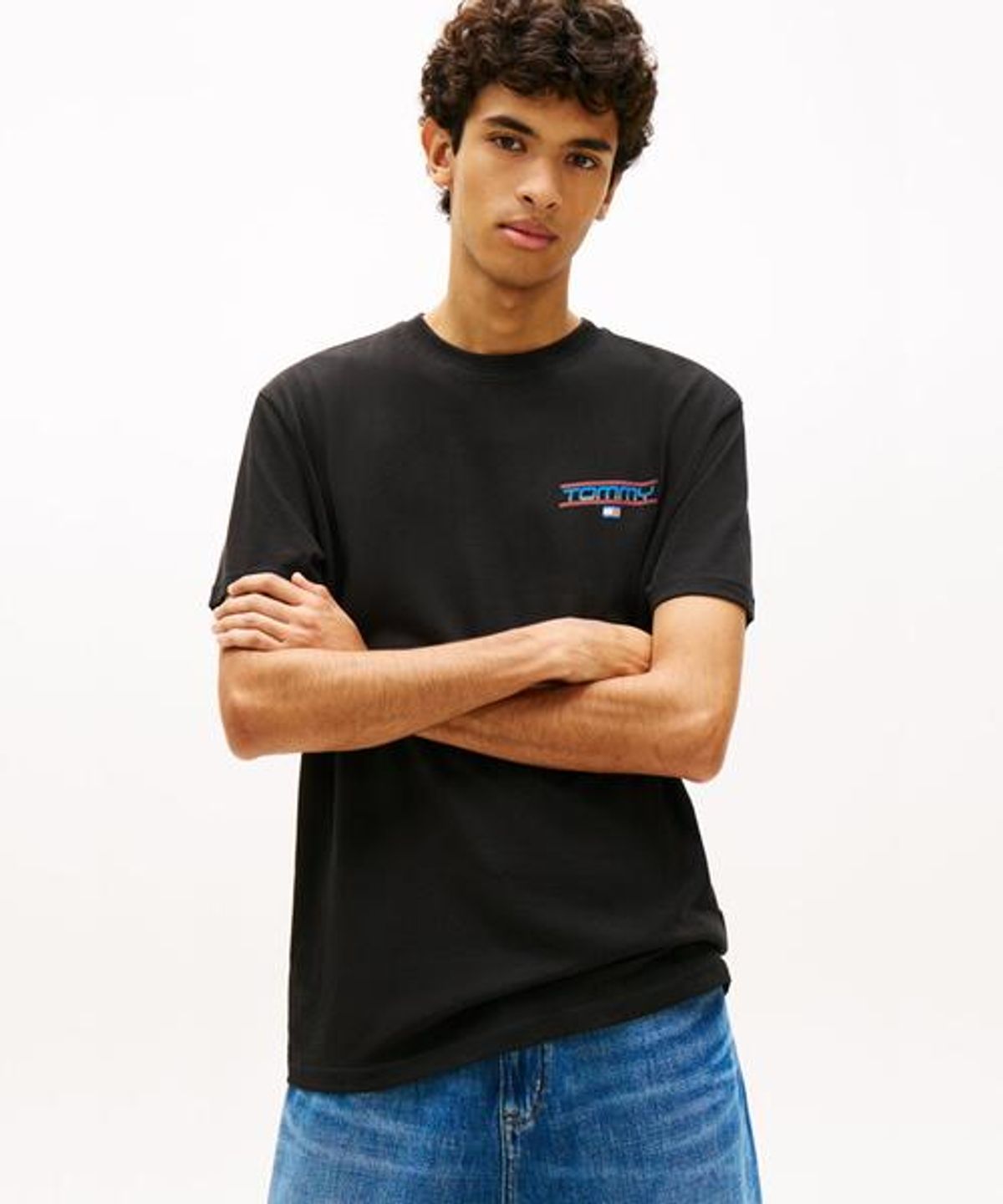 타미진스(TOMMY JEANS) [UNISEX] 포스터 반팔 티셔츠 (T32G1TTO43TMT1BDS)