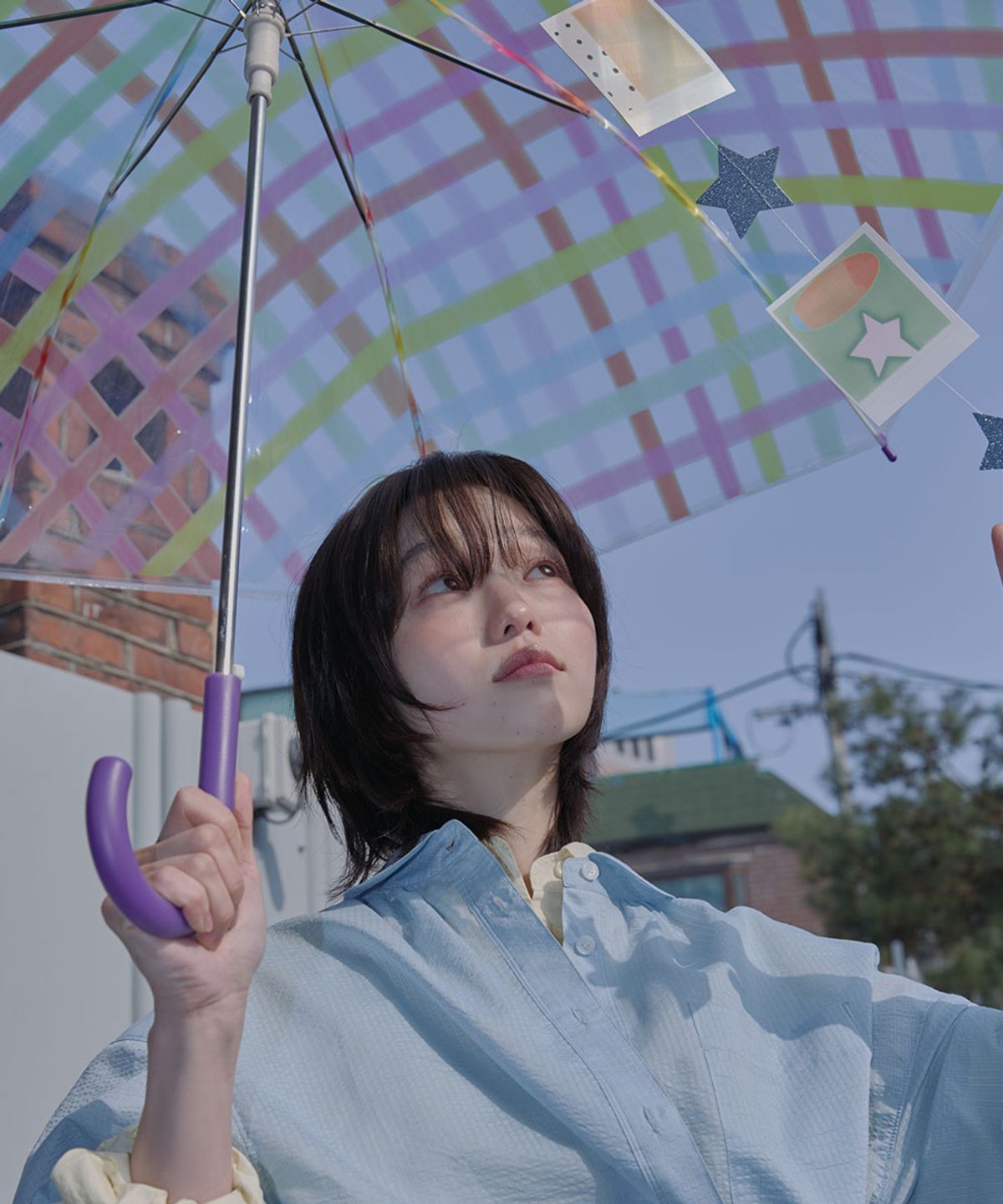 락피쉬웨더웨어(ROCKFISH WEATHERWEAR) CLEAR CHECK UMBRELLA LONG - COLOR CHECK