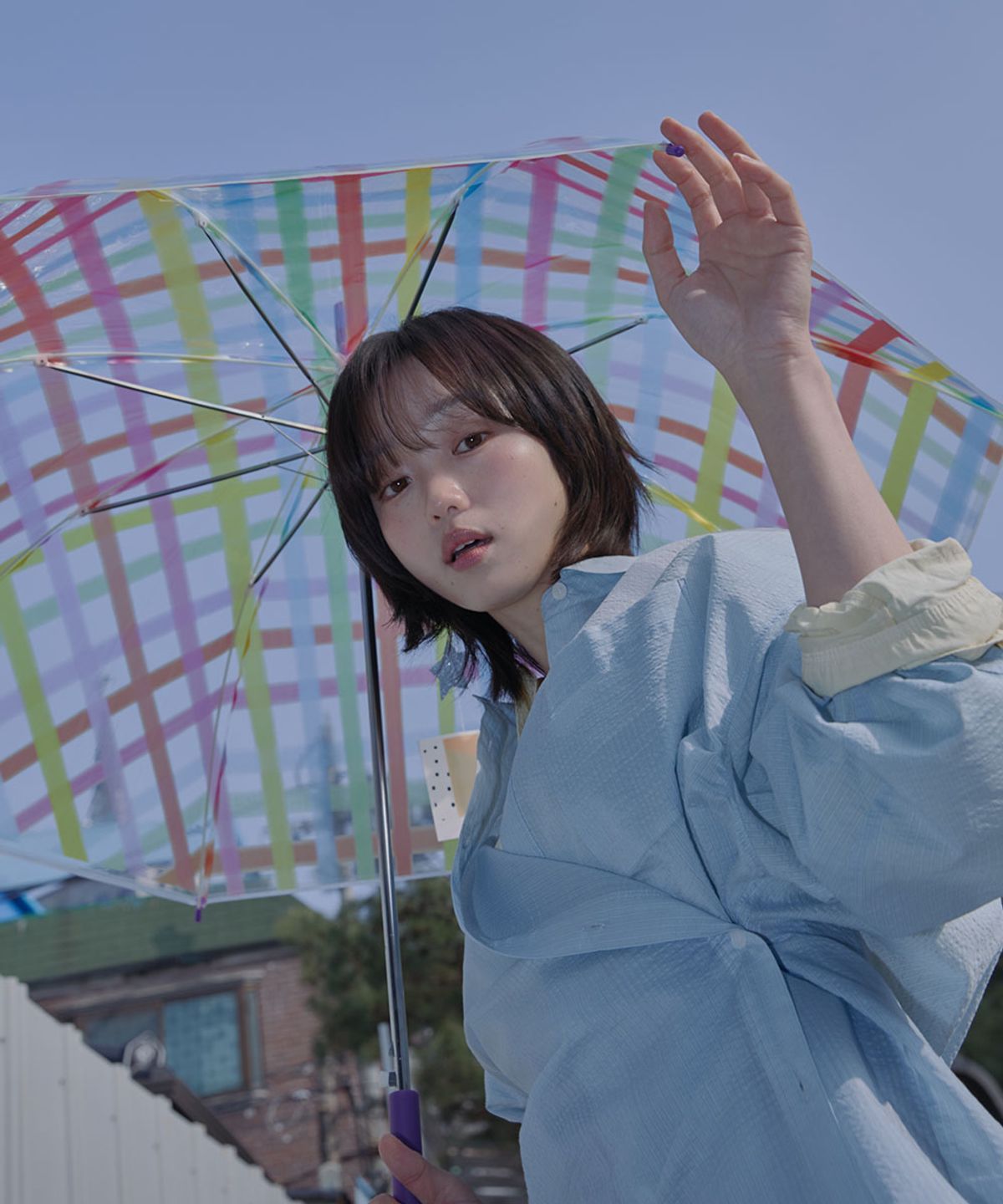 락피쉬웨더웨어(ROCKFISH WEATHERWEAR) CLEAR CHECK UMBRELLA LONG - COLOR CHECK