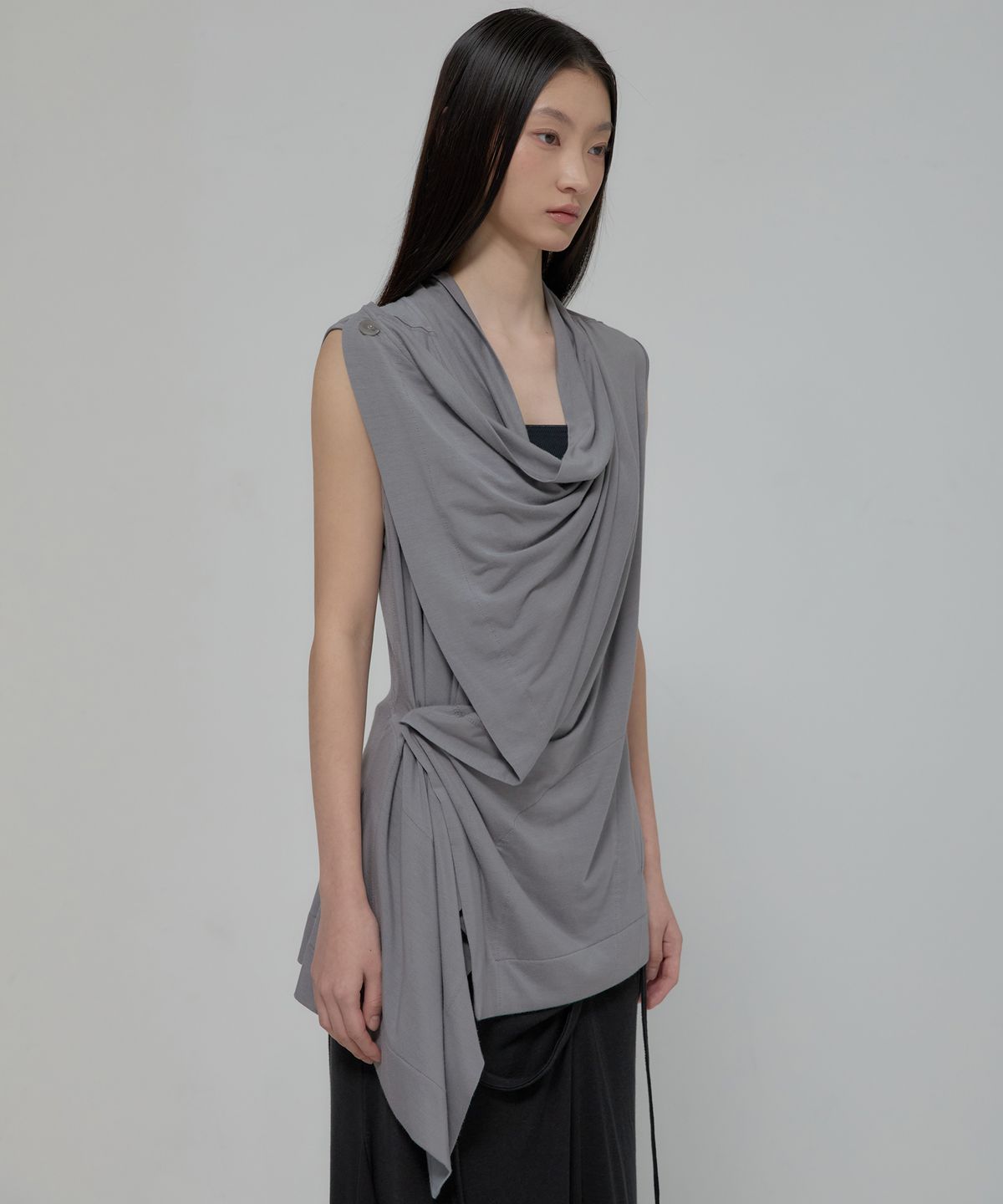 플레어업(FLAREUP) Raya Snap Cardigan (FL-120_Gray)