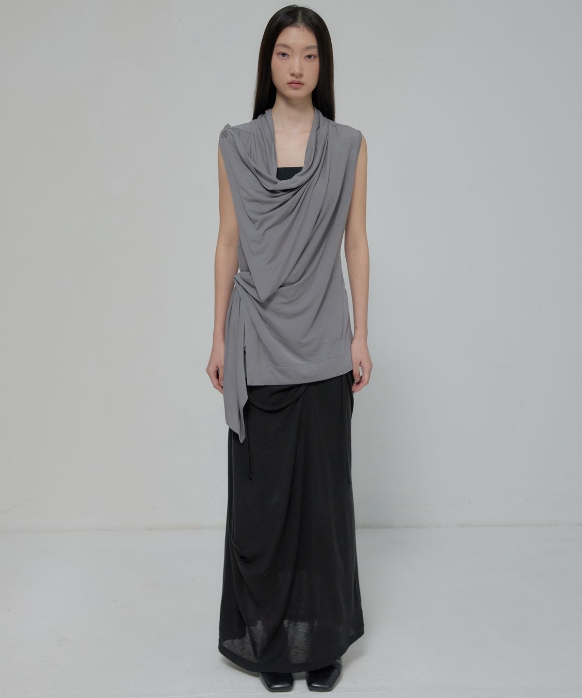 플레어업(FLAREUP) Raya Snap Cardigan (FL-120_Gray)