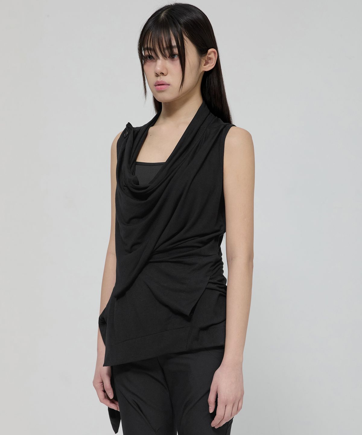 플레어업(FLAREUP) Raya Snap Cardigan (FL-120_Black)