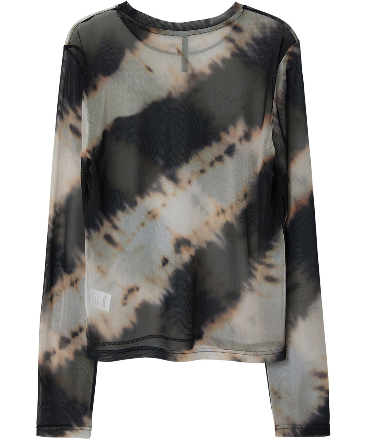 플레어업(FLAREUP) Sheer Mesh Long Sleeve (FL-142_Black&Sand Beige)