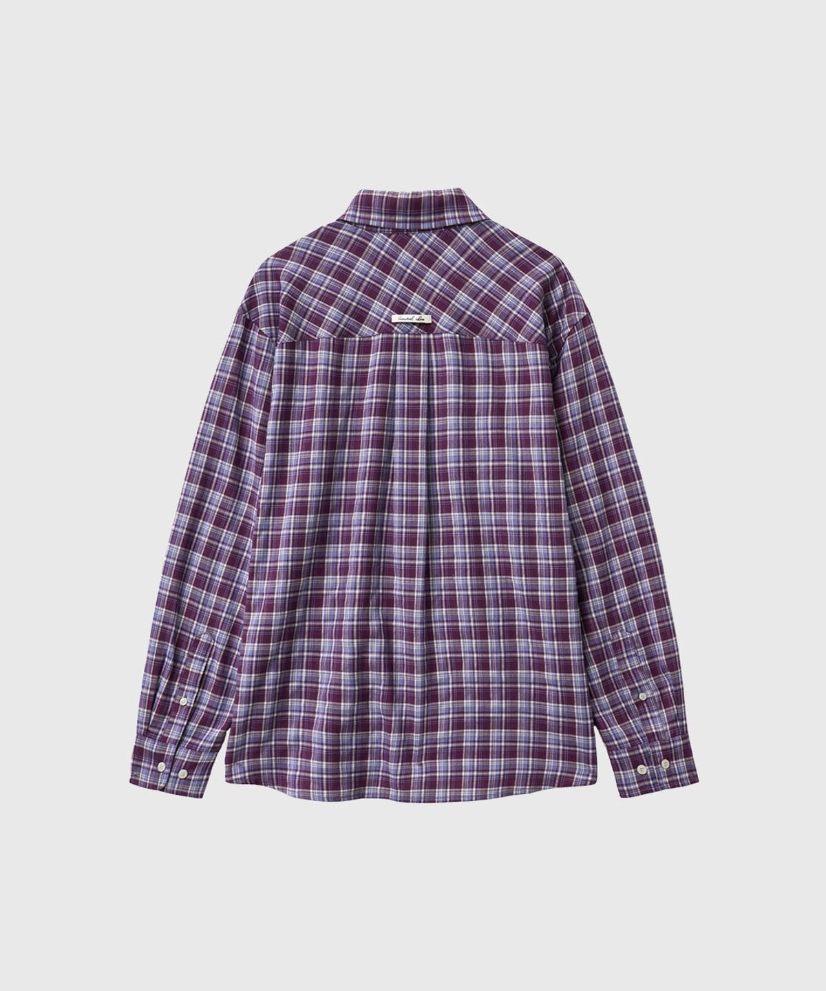 제너럴아이디어(GENERALIDEA) 루즈핏 내추럴 체크 셔츠 [PURPLE] / GF1LSH511