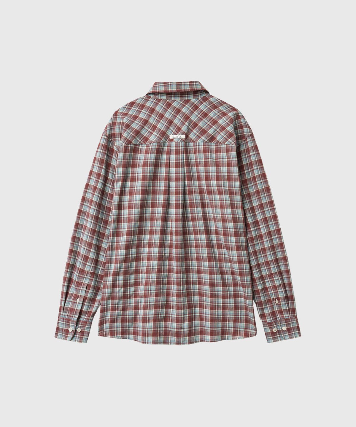 제너럴아이디어(GENERALIDEA) 루즈핏 내추럴 체크 셔츠 [MINT CHOCO] / GF1LSH511