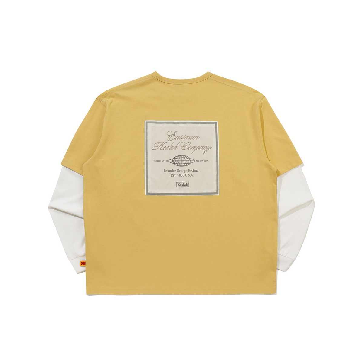코닥(KODAK) 코닥컴퍼니 레이어드 긴팔 티셔츠 YELLOW