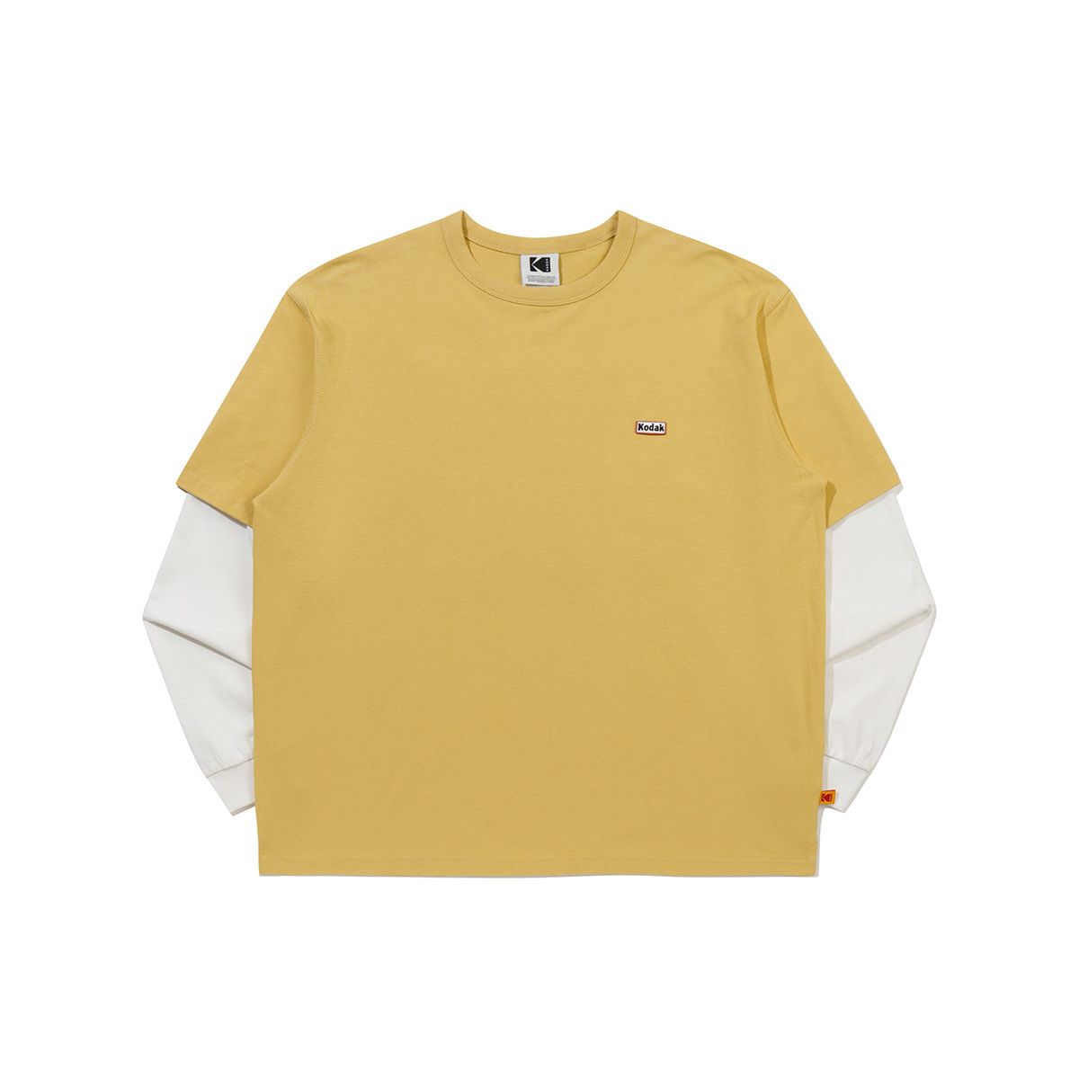 코닥(KODAK) 코닥컴퍼니 레이어드 긴팔 티셔츠 YELLOW