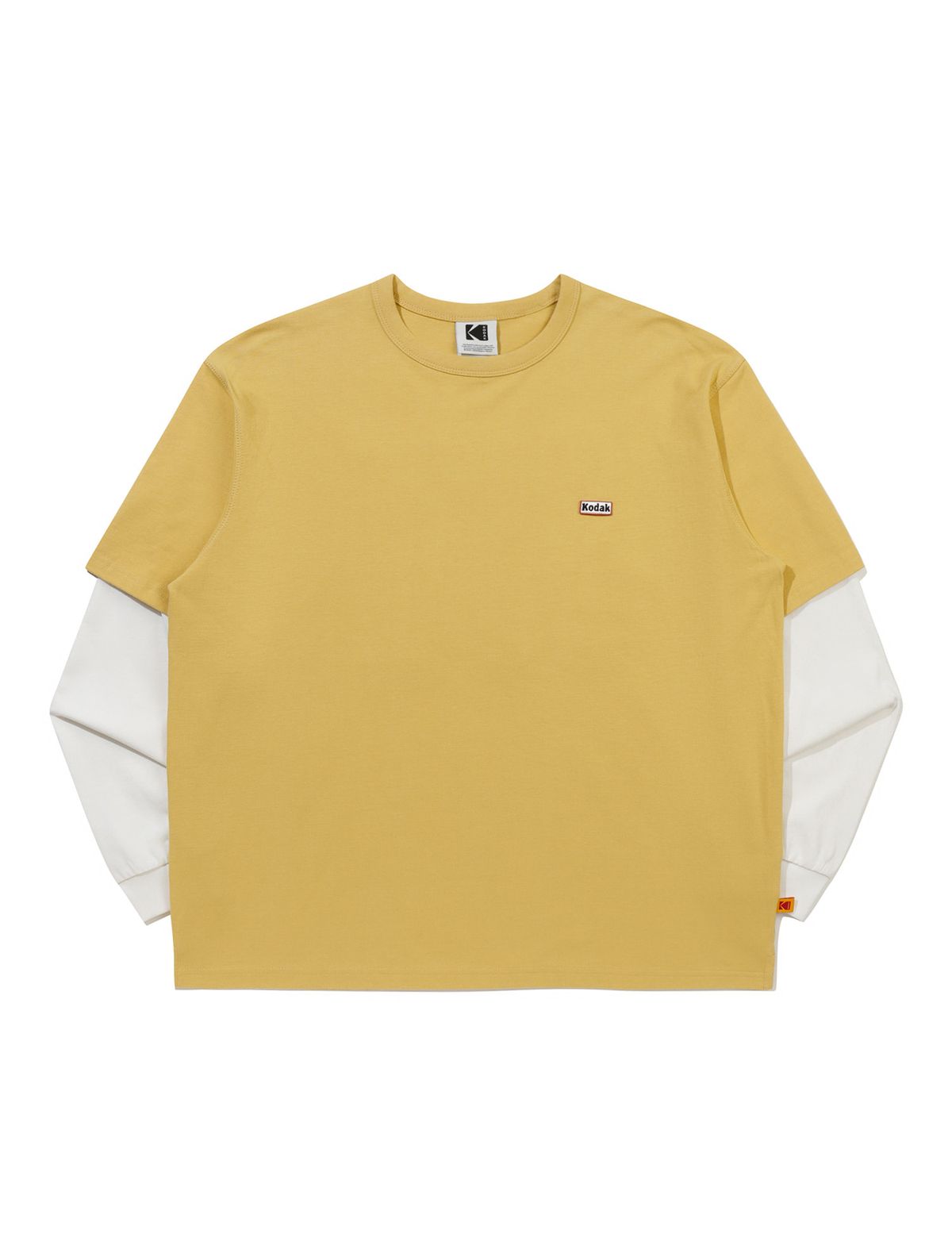 코닥(KODAK) 코닥컴퍼니 레이어드 긴팔 티셔츠 YELLOW