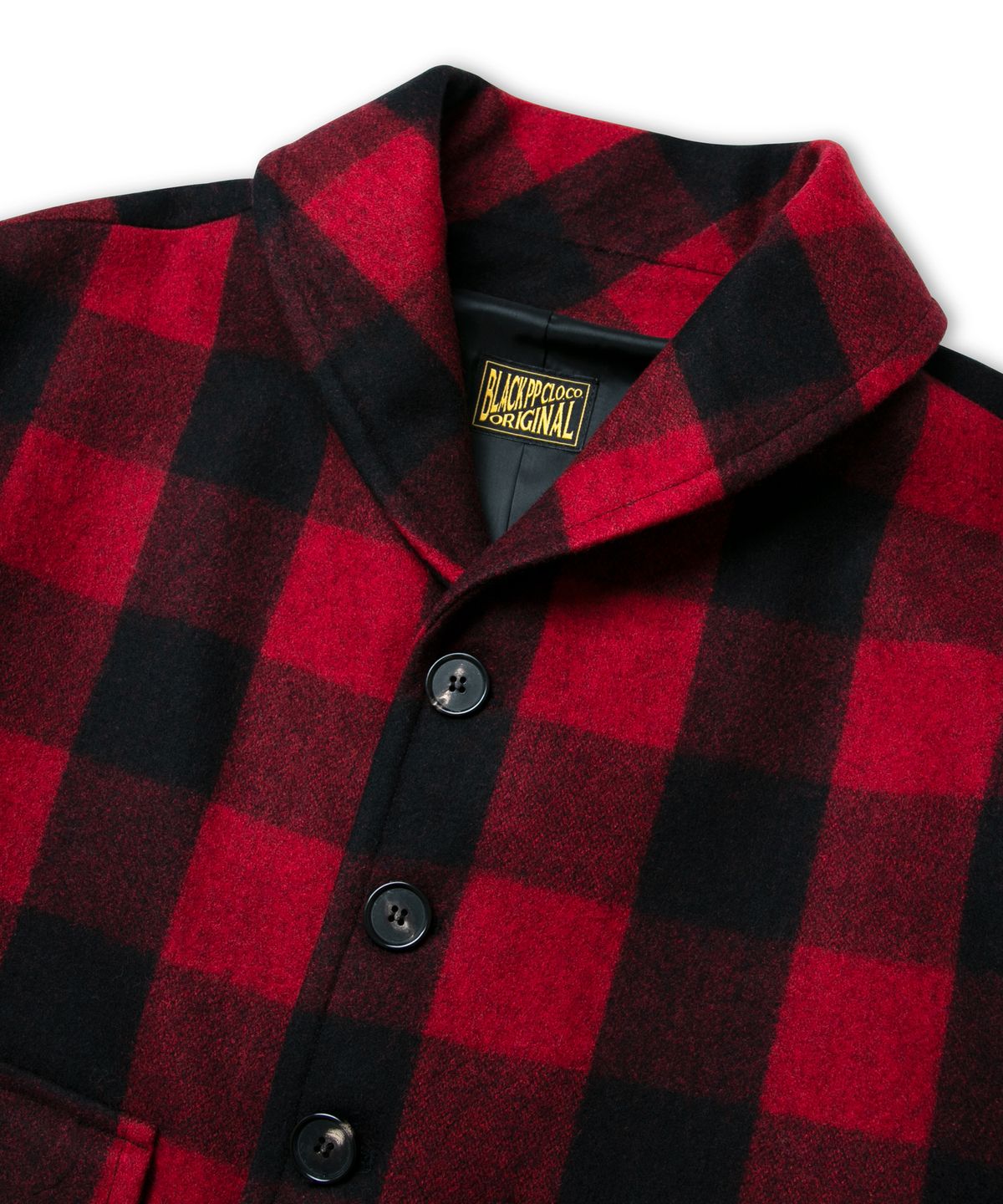 블랙피피(BLACKPP) BLACK PP CCC Buffalo Plaid Shawl Collar Jacket