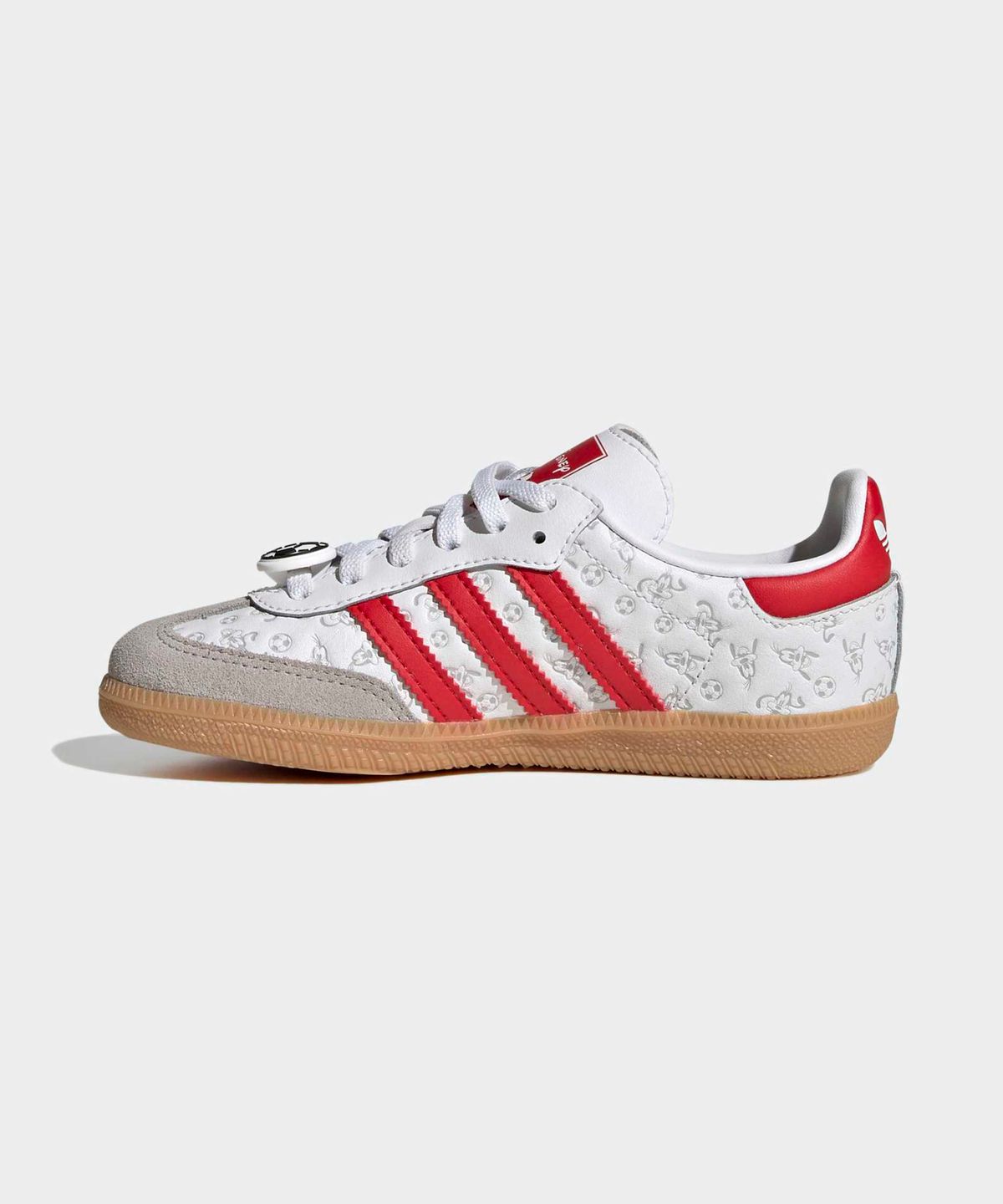 아디다스 키즈(ADIDAS KIDS) 아디다스 X 디즈니 삼바 OG 컴포트 클로저 엘라스틱 레이스 키즈 - 화이트 스칼렛 / IH1753
