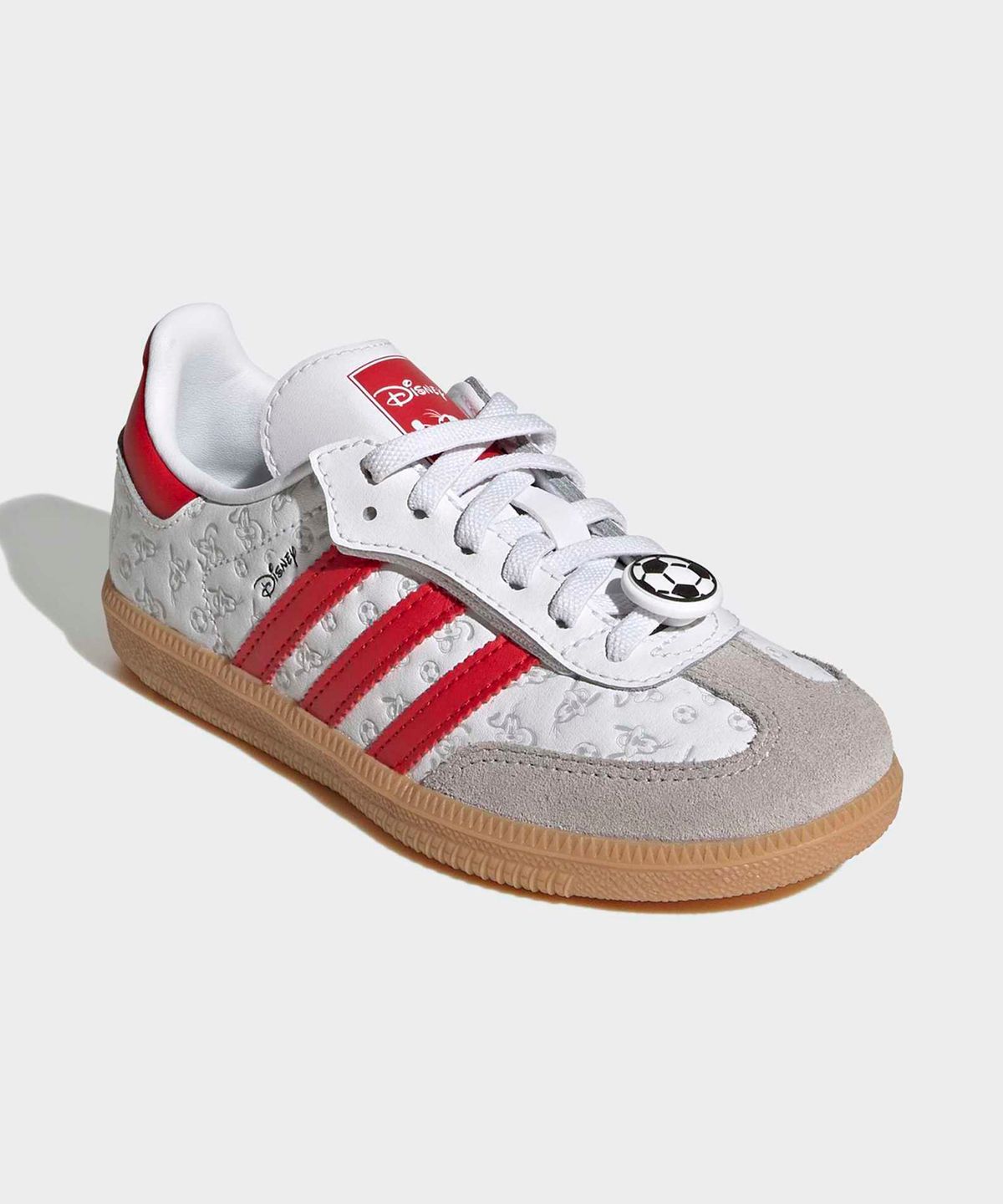 아디다스 키즈(ADIDAS KIDS) 아디다스 X 디즈니 삼바 OG 컴포트 클로저 엘라스틱 레이스 키즈 - 화이트 스칼렛 / IH1753