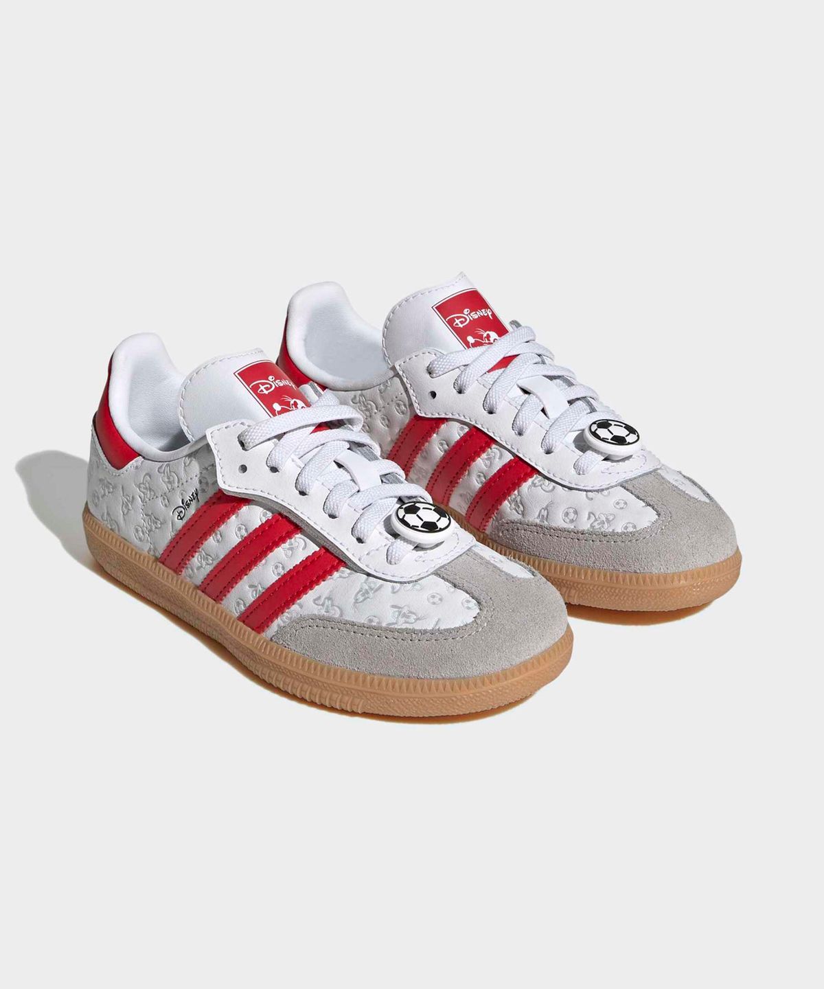 아디다스 키즈(ADIDAS KIDS) 아디다스 X 디즈니 삼바 OG 컴포트 클로저 엘라스틱 레이스 키즈 - 화이트 스칼렛 / IH1753