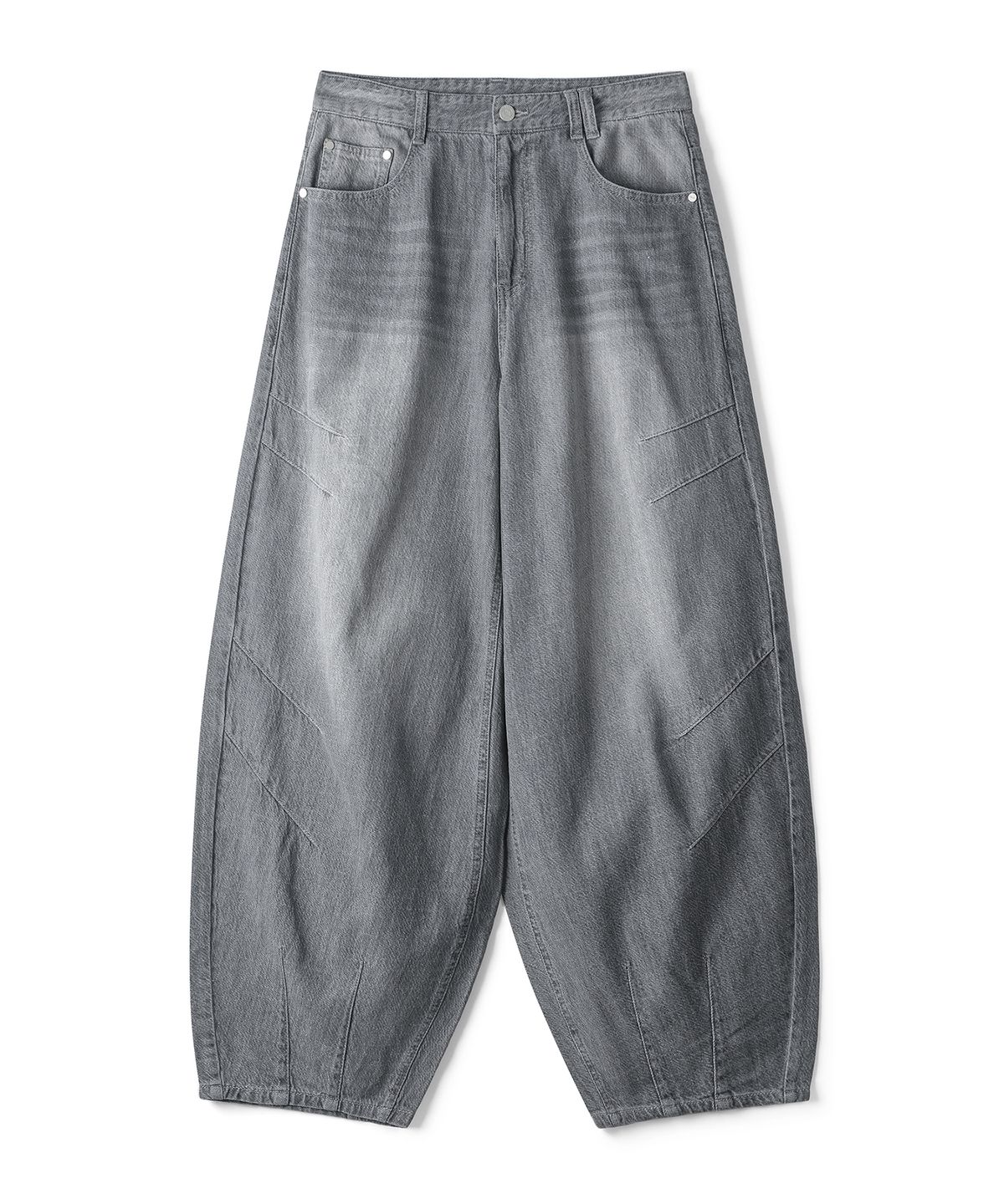 데케트(DECET) [린넨라이크]Linen Like Ballon Wide Jeans DCPT060Gray