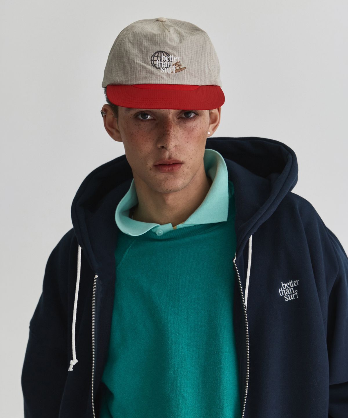 배러댄서프(BETTER THAN SURF) EUPHORIA ZIPUP HOODIE - NAVY