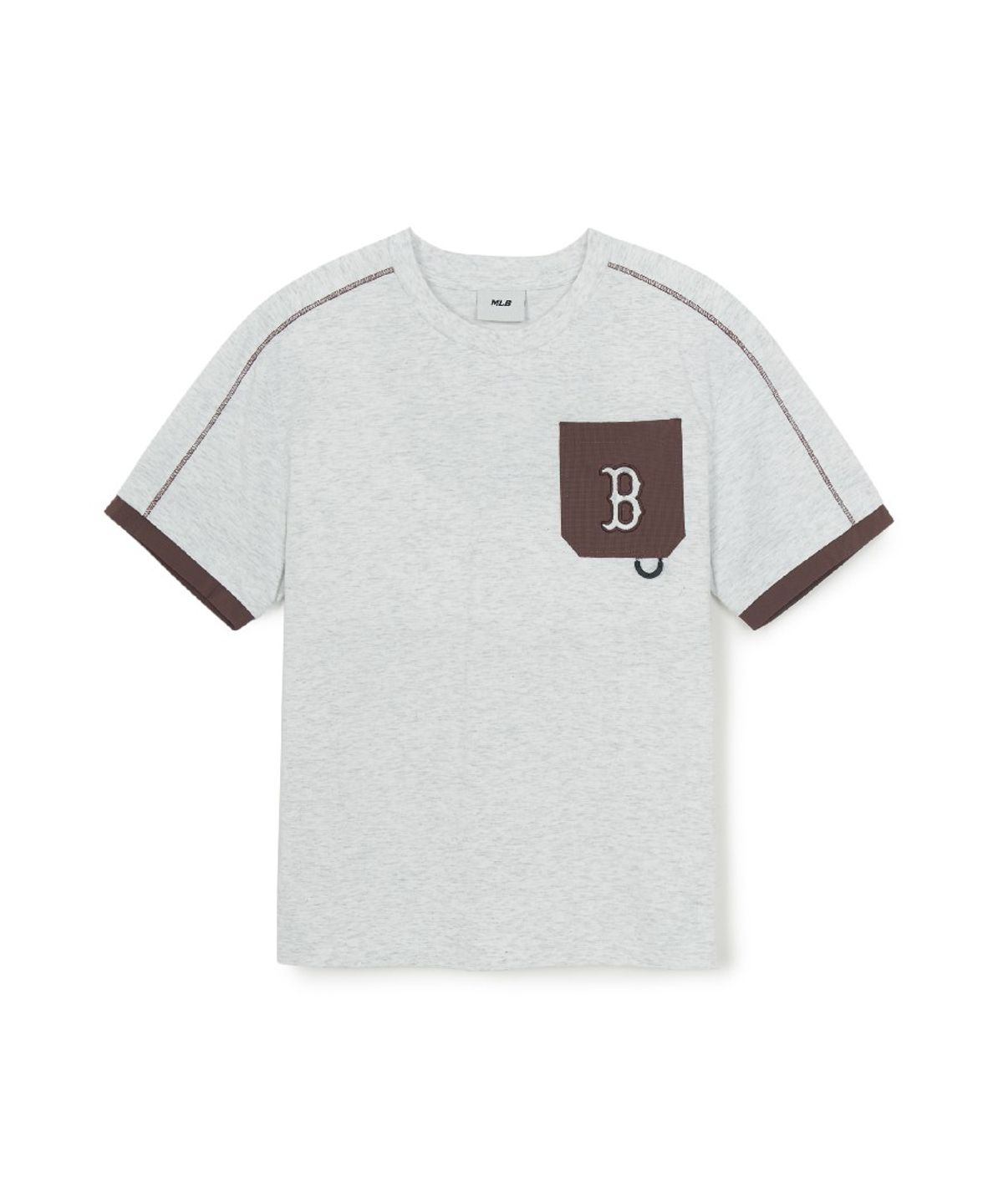 엠엘비 키즈(MLB KIDS) 아웃도어 베이직 포켓 레이어드 티셔츠세트 BOS (Brown)