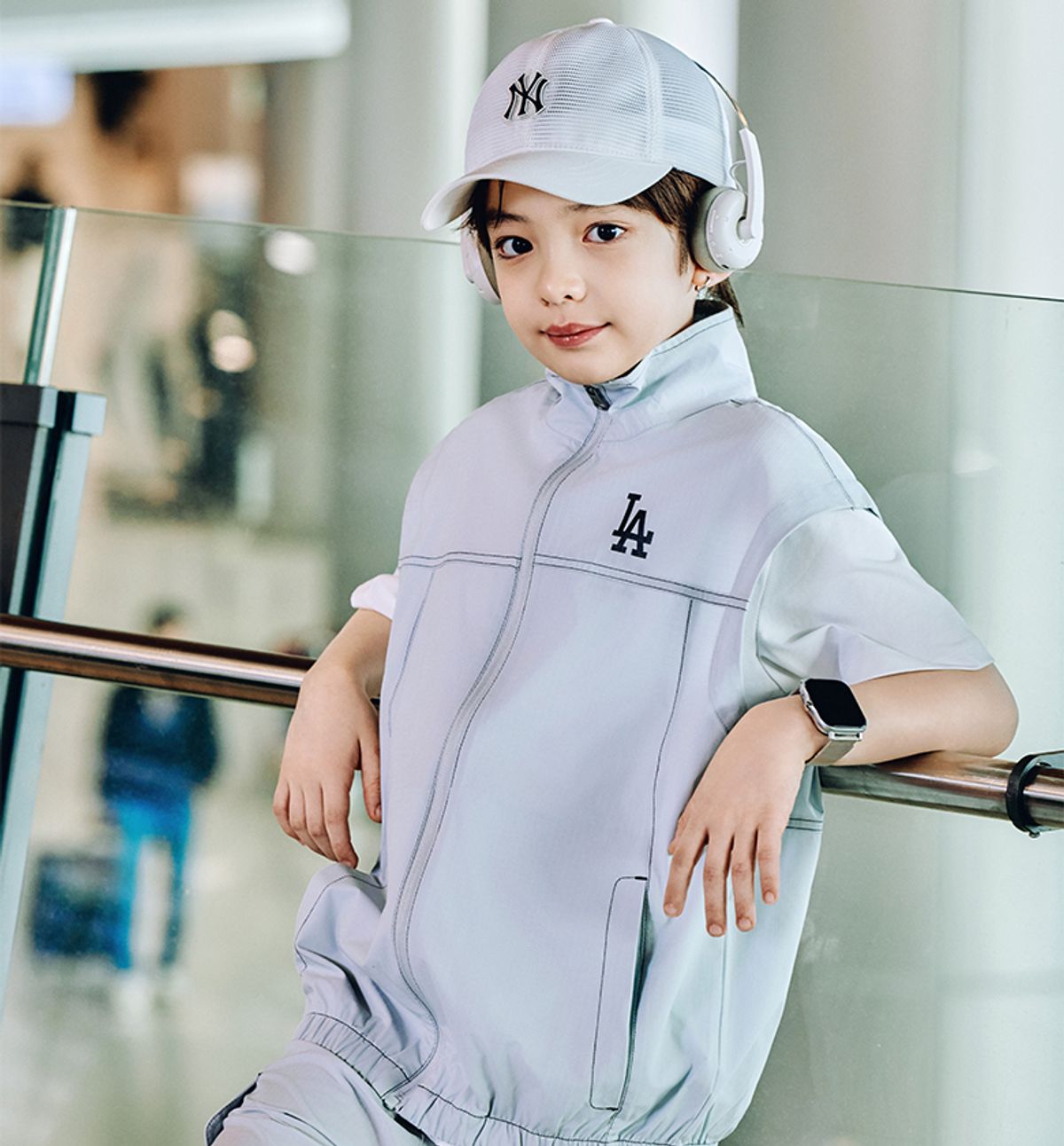 엠엘비 키즈(MLB KIDS) 스트릿 베이직 집업조끼 3 세트 LA (L.SKY BLUE)
