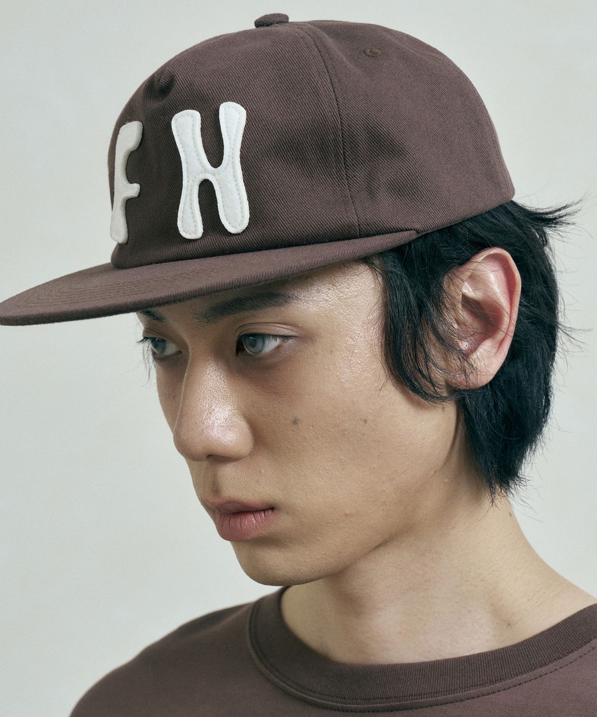 페르노브(FERNOV) FN 아플리케 5패널 캡 브라운
