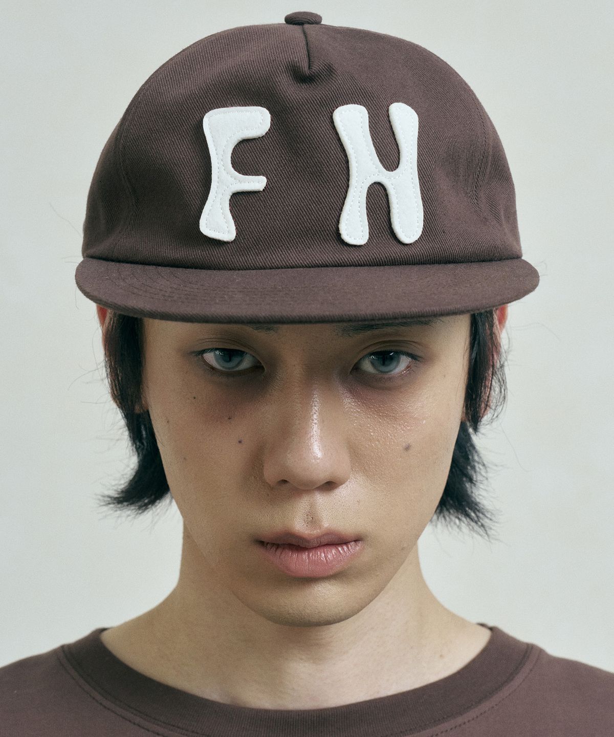 페르노브(FERNOV) FN 아플리케 5패널 캡 브라운