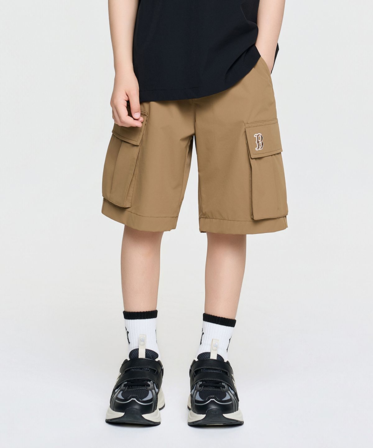 엠엘비 키즈(MLB KIDS) 아웃도어 카고 5.5부 팬츠 BOS (D.Beige)