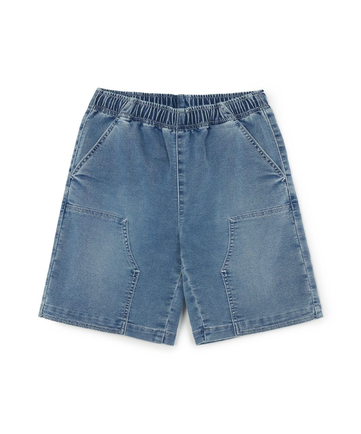 엠엘비 키즈(MLB KIDS) 베이직 저지데님 더블니 반바지 NY (Blue)
