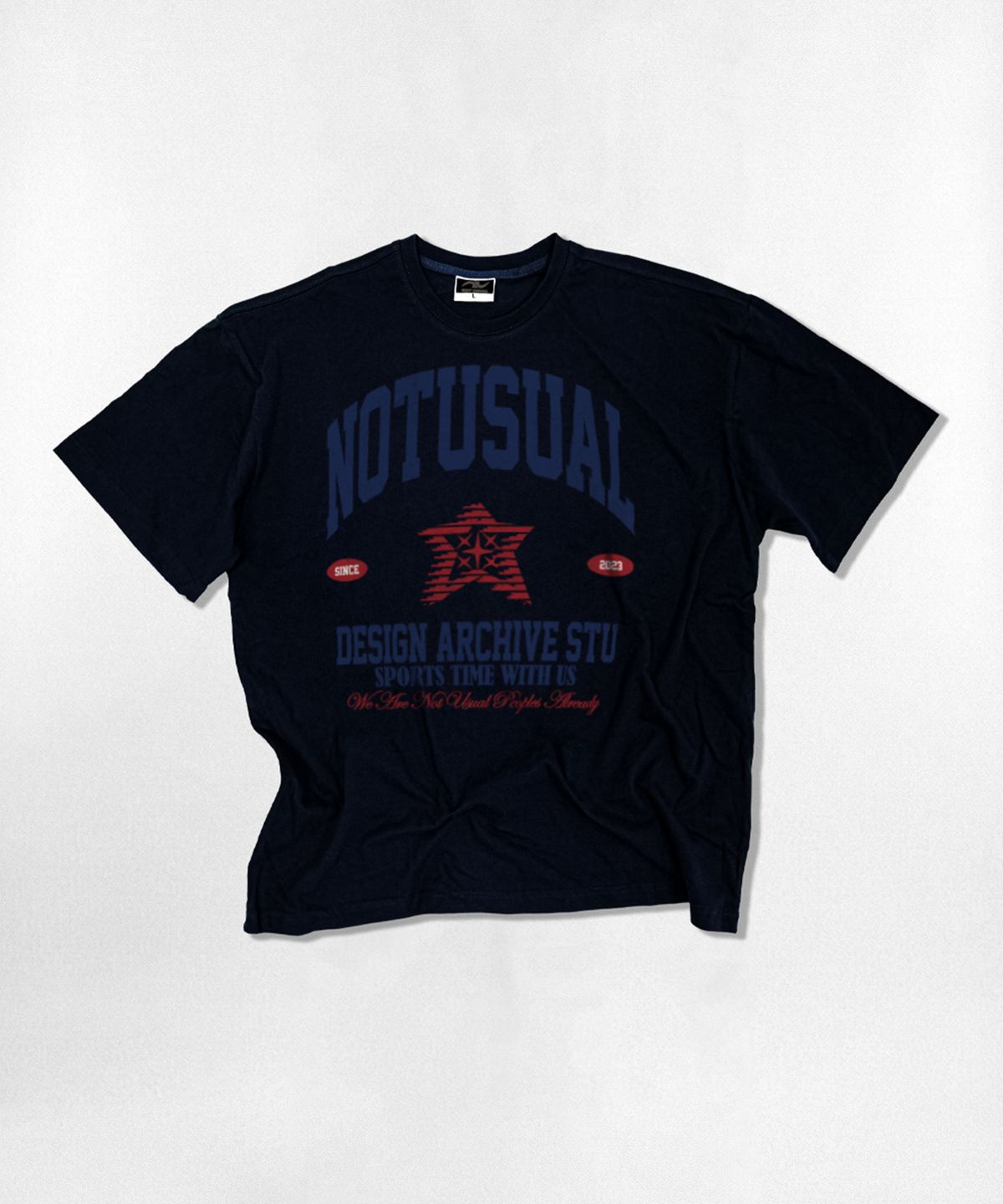 낫유즈얼(NOTUSUAL) 그런지블루 오버핏 반팔티 4color