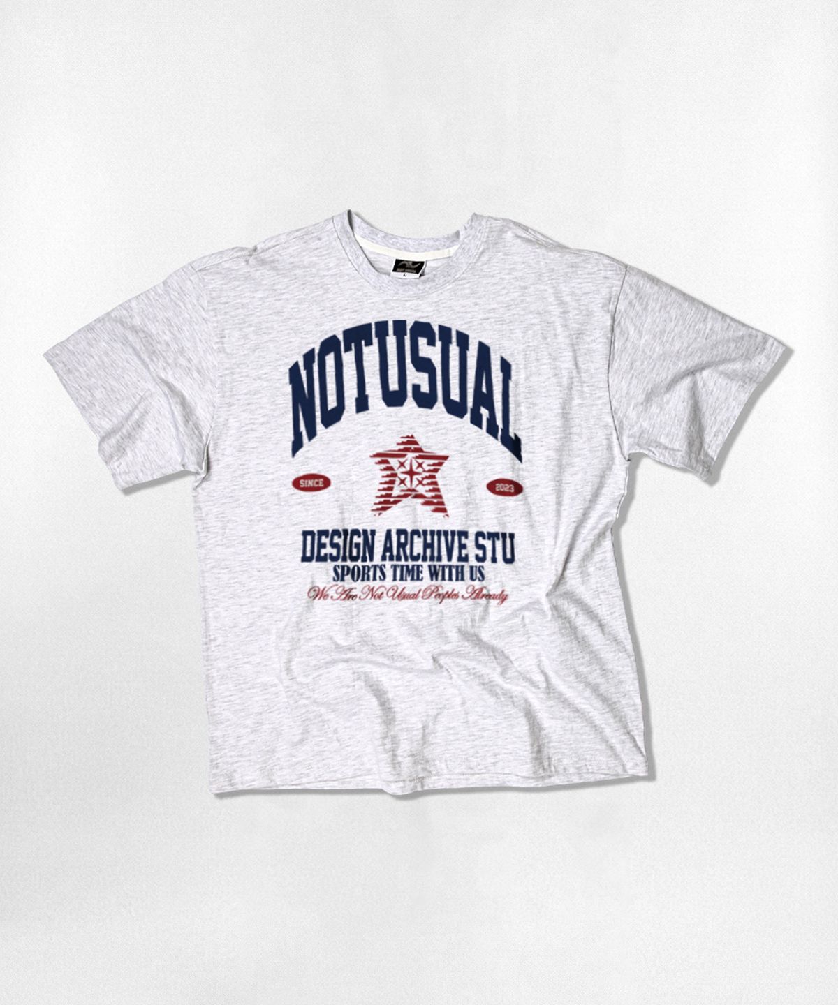 낫유즈얼(NOTUSUAL) 그런지블루 오버핏 반팔티 4color
