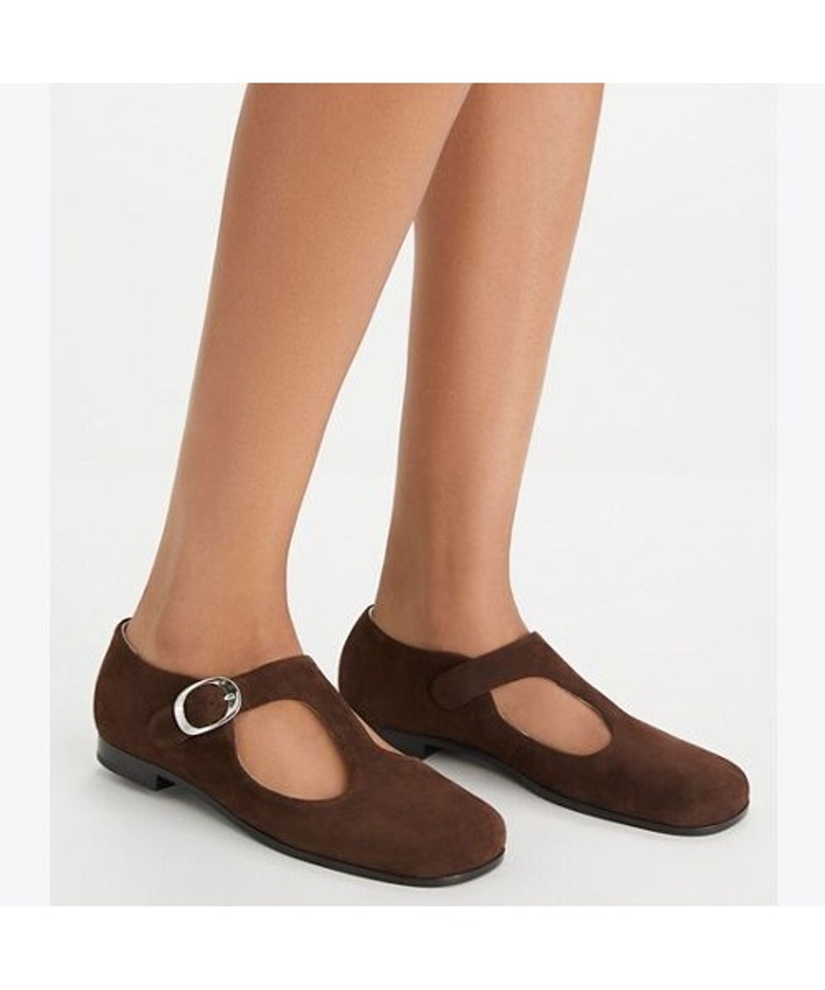 토리버치(TORYBURCH) 바이올렛 T 스트랩 - 다크 코코아
