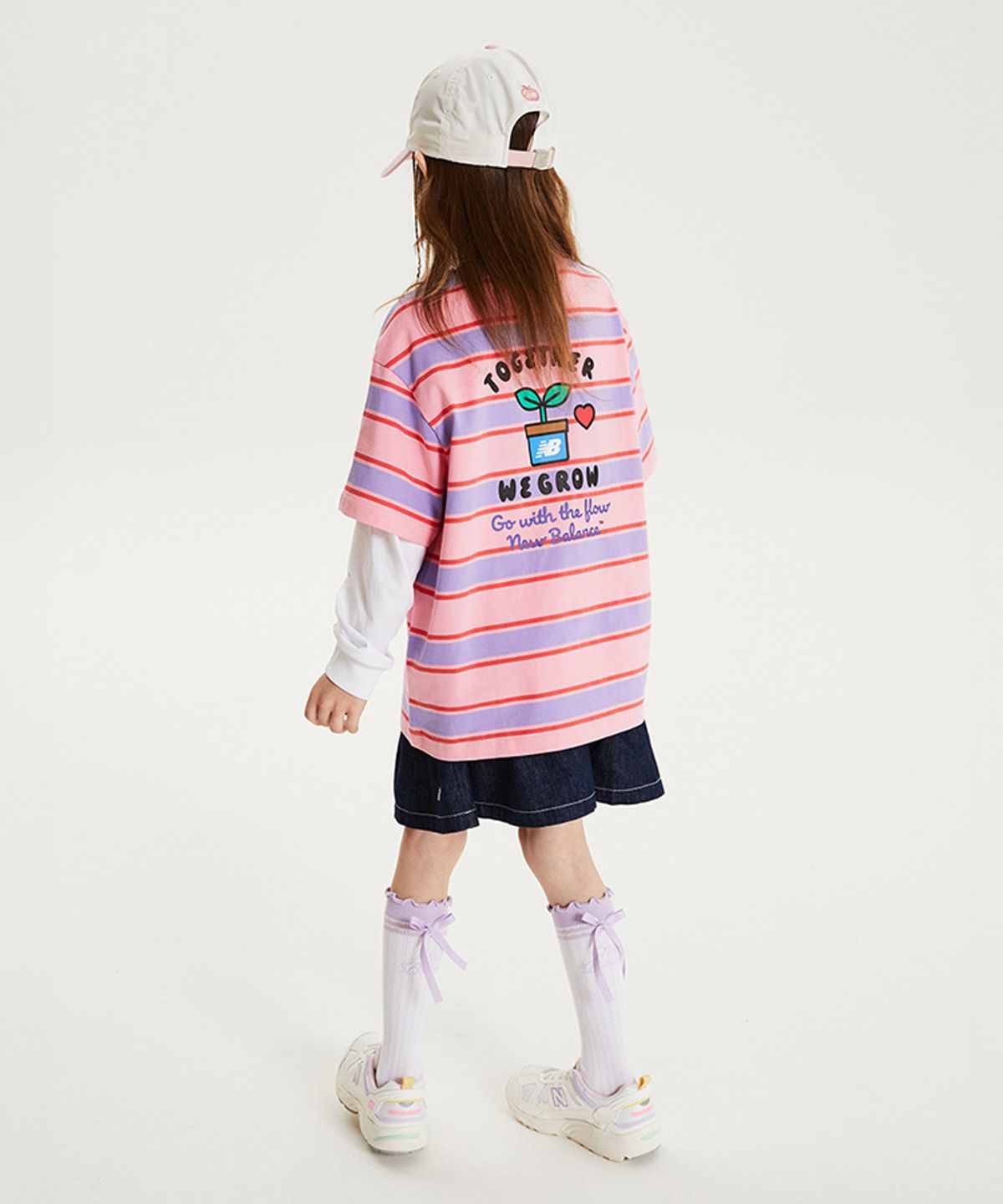 뉴발란스 키즈(NEWBALANCEKIDS) WE GROW TOGETHER  _아동  스트라이프 반팔티 NK9EG2401U25