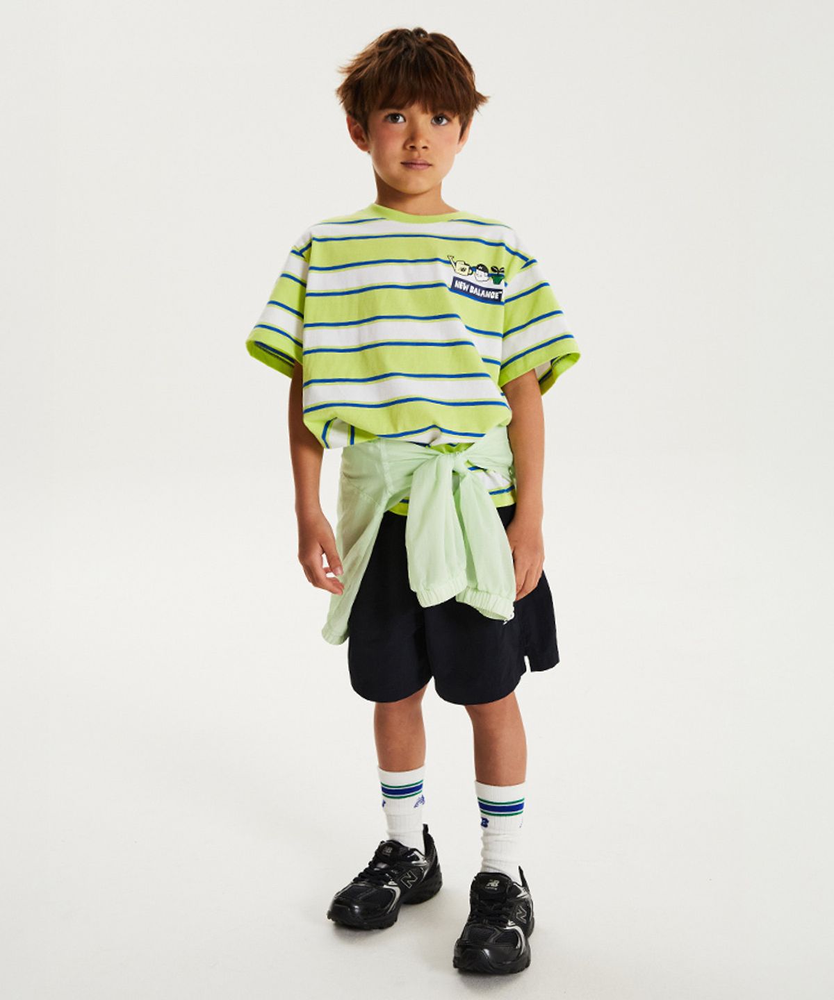 뉴발란스 키즈(NEWBALANCEKIDS) WE GROW TOGETHER  _아동  스트라이프 반팔티 NK9EG2401UAH